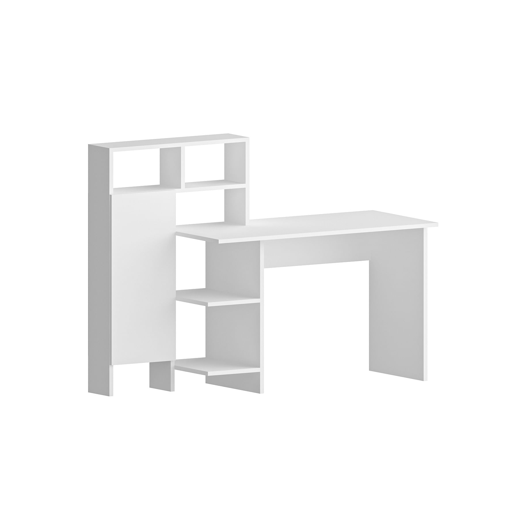 Birou de studiu, Hanah Home, pal melaminat, alb, 135.9x60x111.8 cm