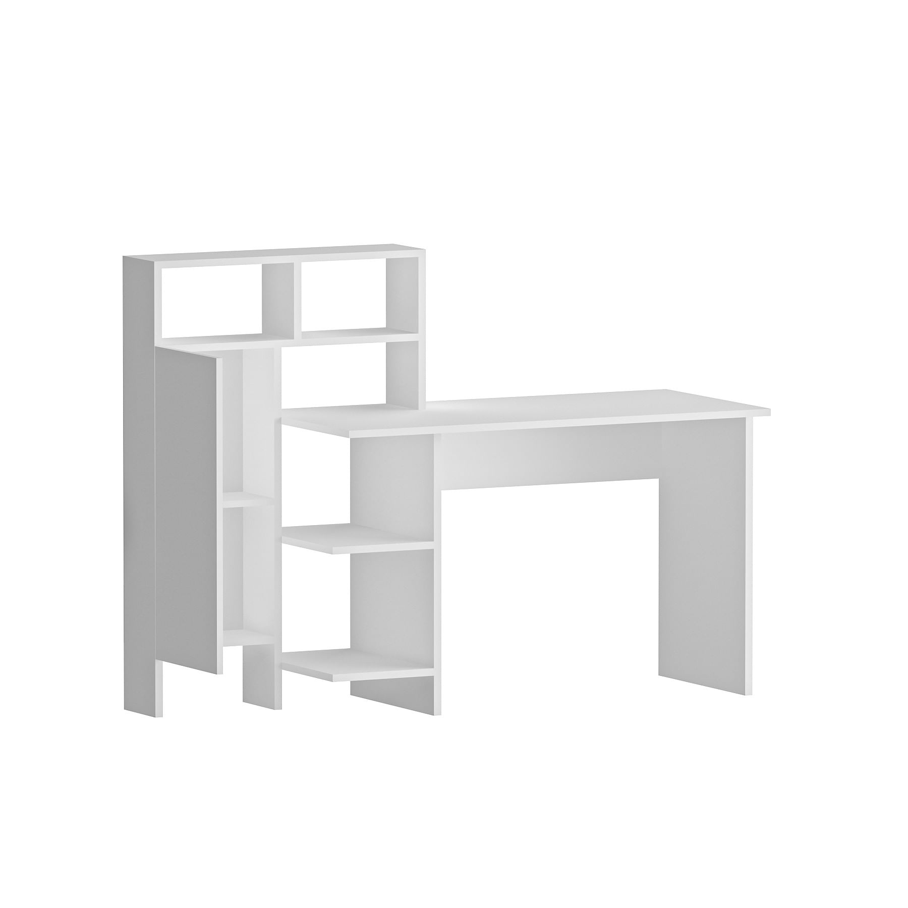 Birou de studiu, Hanah Home, pal melaminat, alb, 135.9x60x111.8 cm — imaginea 5