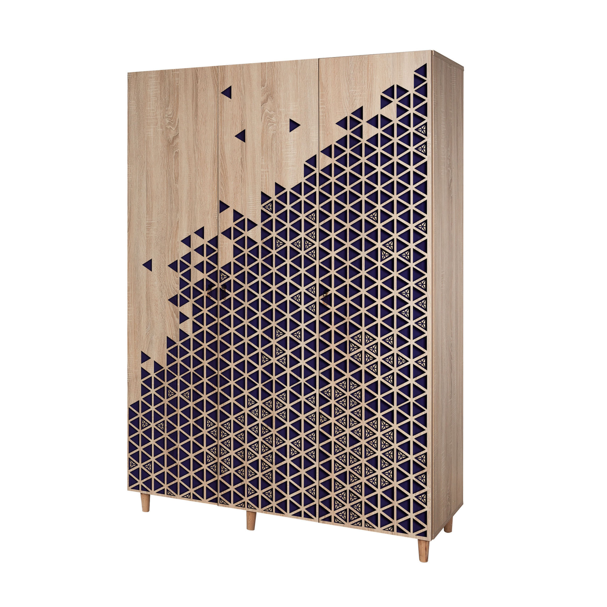 Sifonier, Hanah Home, pal melaminat, stejar sonoma, 135x52x192 cm, 863SPH4211 — imaginea 2