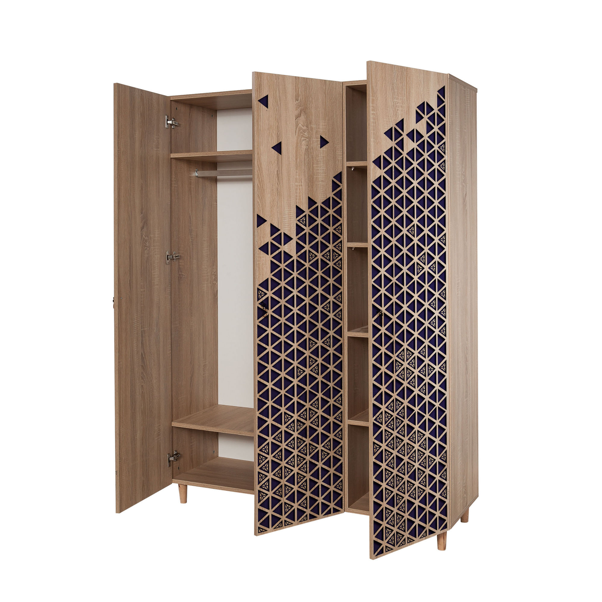 Sifonier, Hanah Home, pal melaminat, stejar sonoma, 135x52x192 cm, 863SPH4211 — imaginea 7