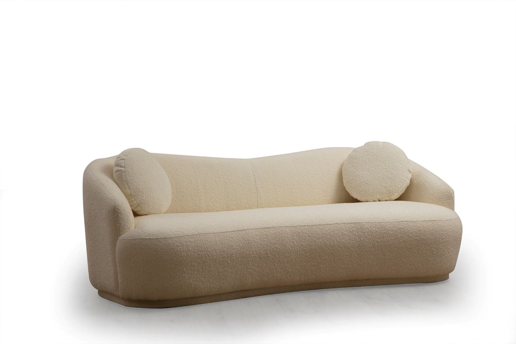 Canapea 3 locuri, Hanah Home, lemn fag si pal, crem, 225x98x76 cm — imaginea 3