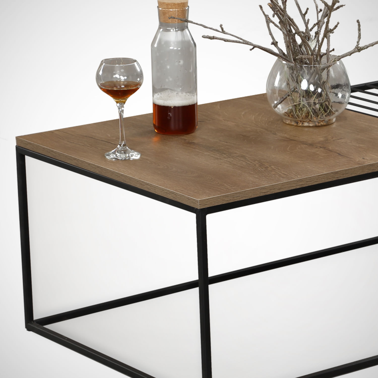 Masuta de cafea, Hanah Home, pal melaminat, stejar caucazian, 95x55x43 cm, 801CMY2841 — imaginea 2