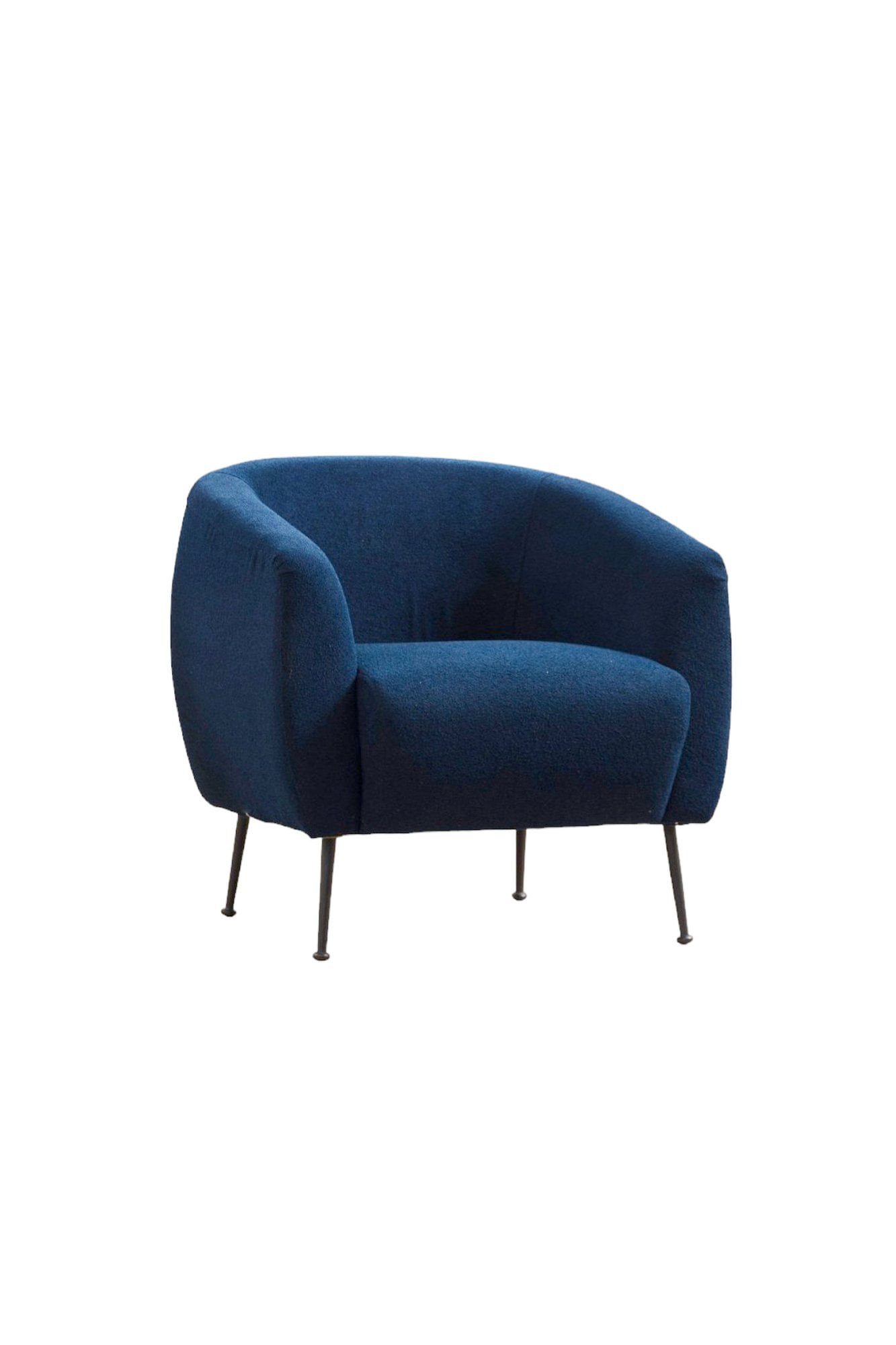 Fotoliu, Atelier Del Sofa, lemn de fag si pal, albastru, 70x82x82 cm — imaginea 3