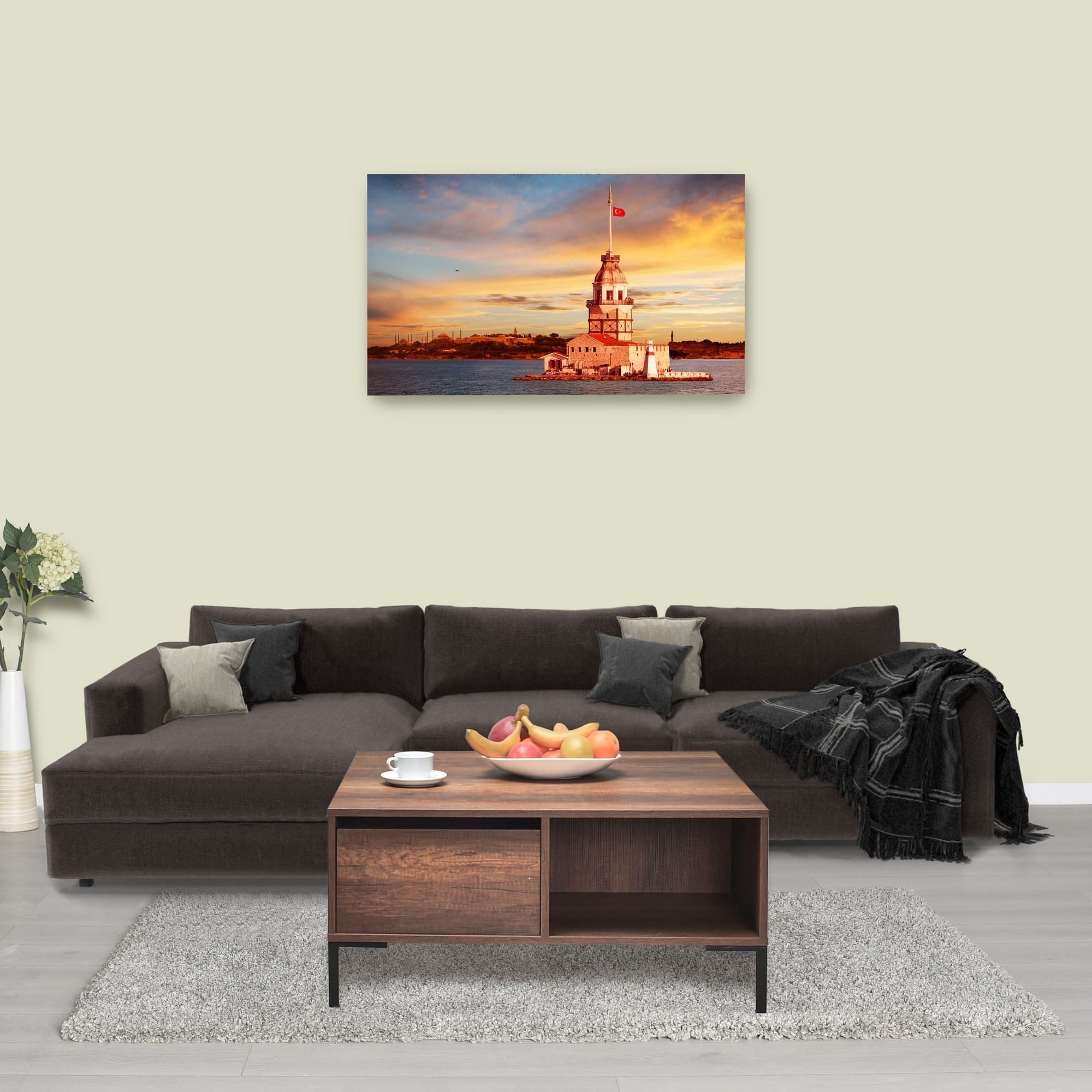 Masuta de cafea, Hanah Home, pal melaminat, nuc, 90x90x42 cm, 479ADR1808 — imaginea 11