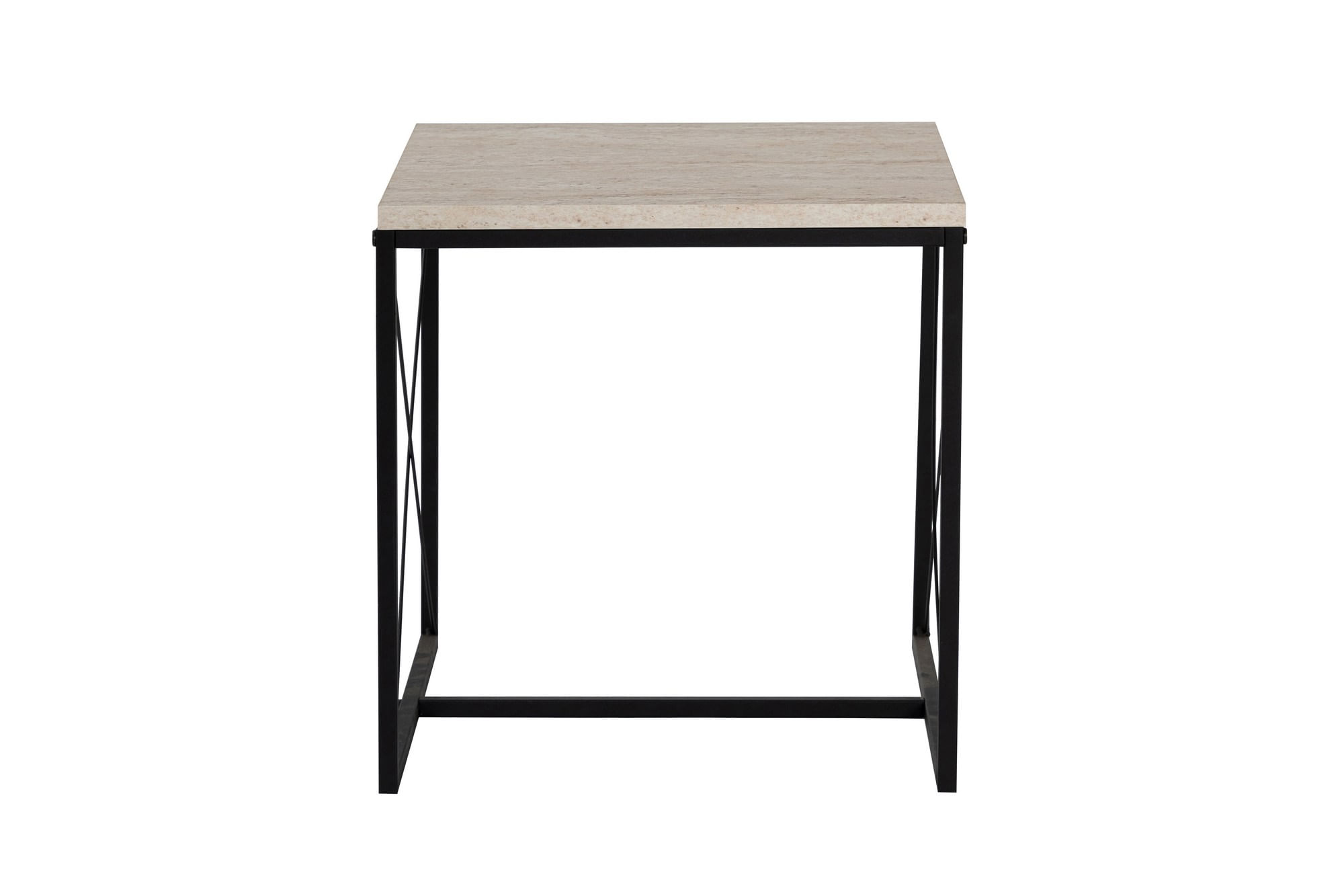 Set masute de cafea, Hanah Home, pal melaminat, negru travertin, 100x50x52 cm + 45x45x52 cm — imaginea 2