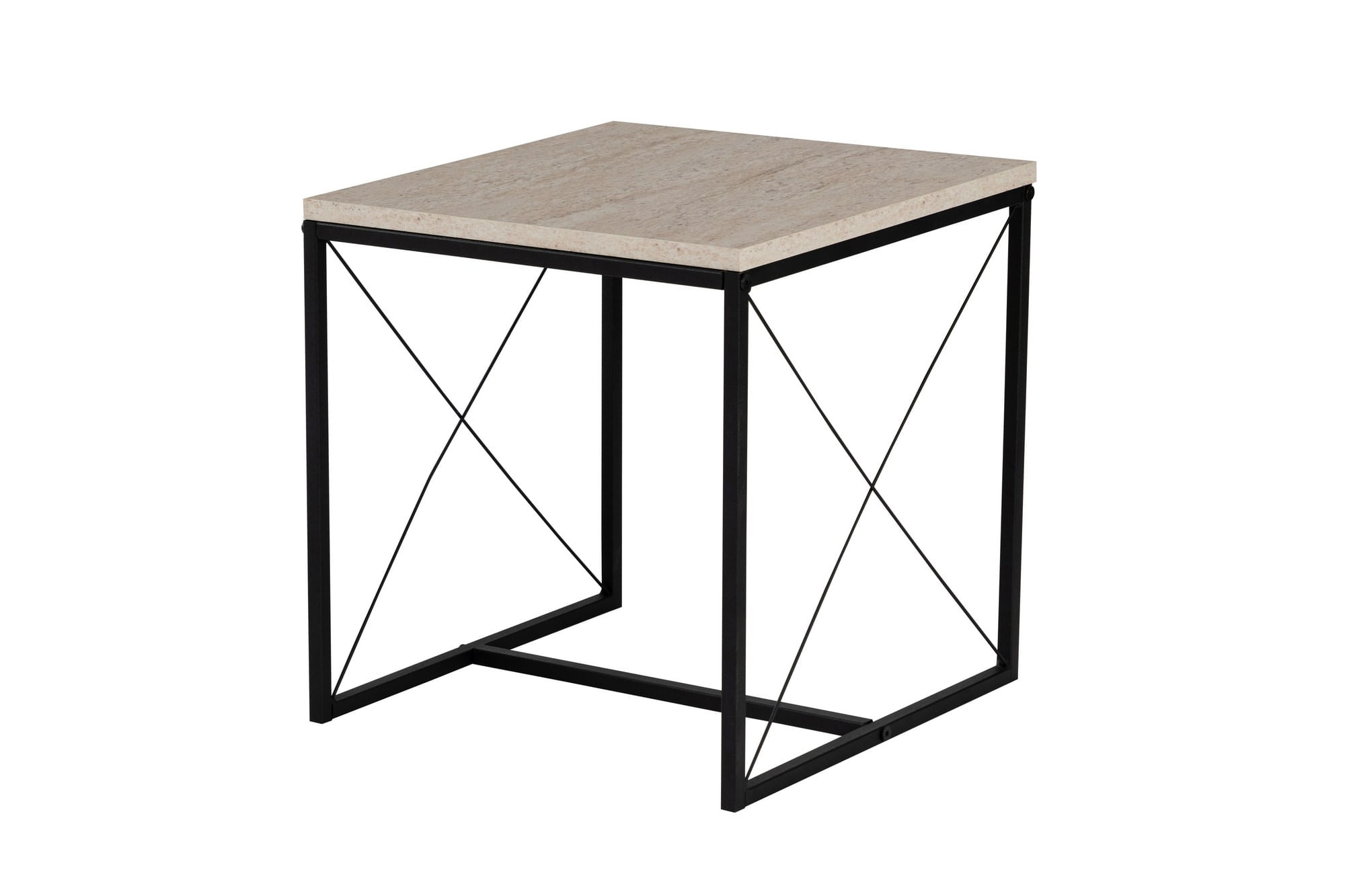 Set masute de cafea, Hanah Home, pal melaminat, negru travertin, 100x50x52 cm + 45x45x52 cm — imaginea 7