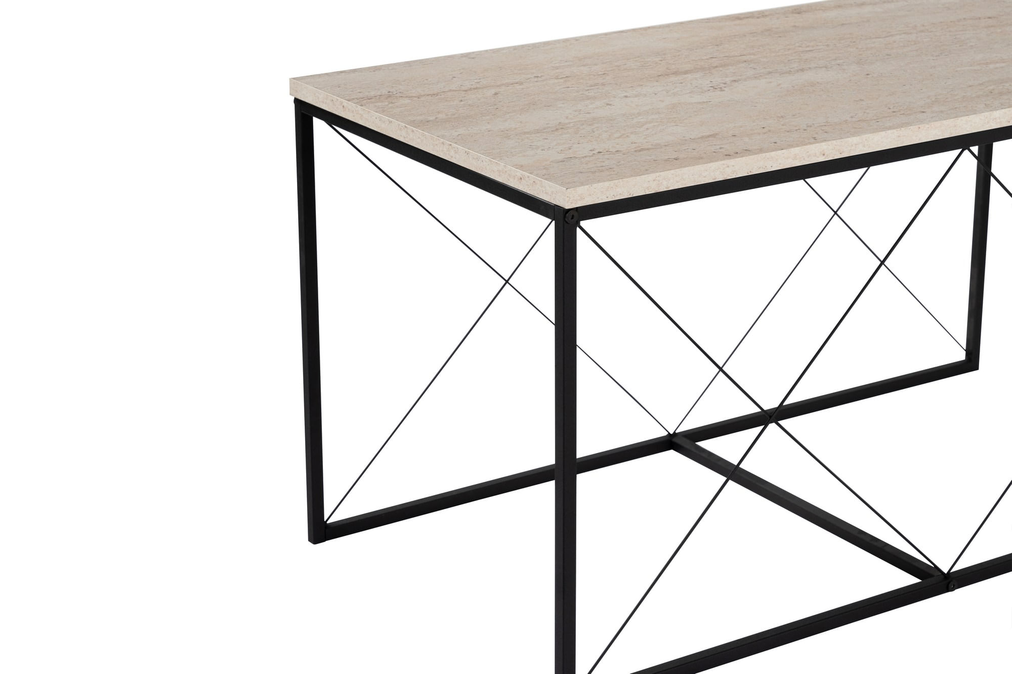 Set masute de cafea, Hanah Home, pal melaminat, negru travertin, 100x50x52 cm + 45x45x52 cm — imaginea 9