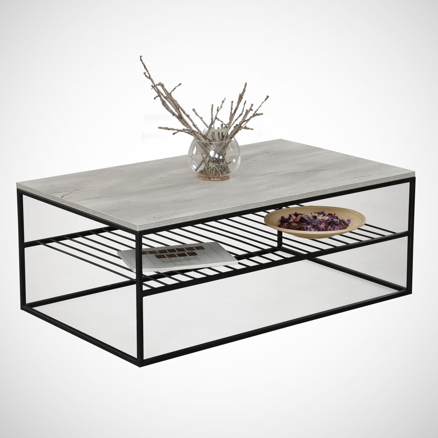 Masuta de cafea, Hanah Home, pal melaminat, stejar marin, 95x55x43 cm, 801CMY2835 — imaginea 3
