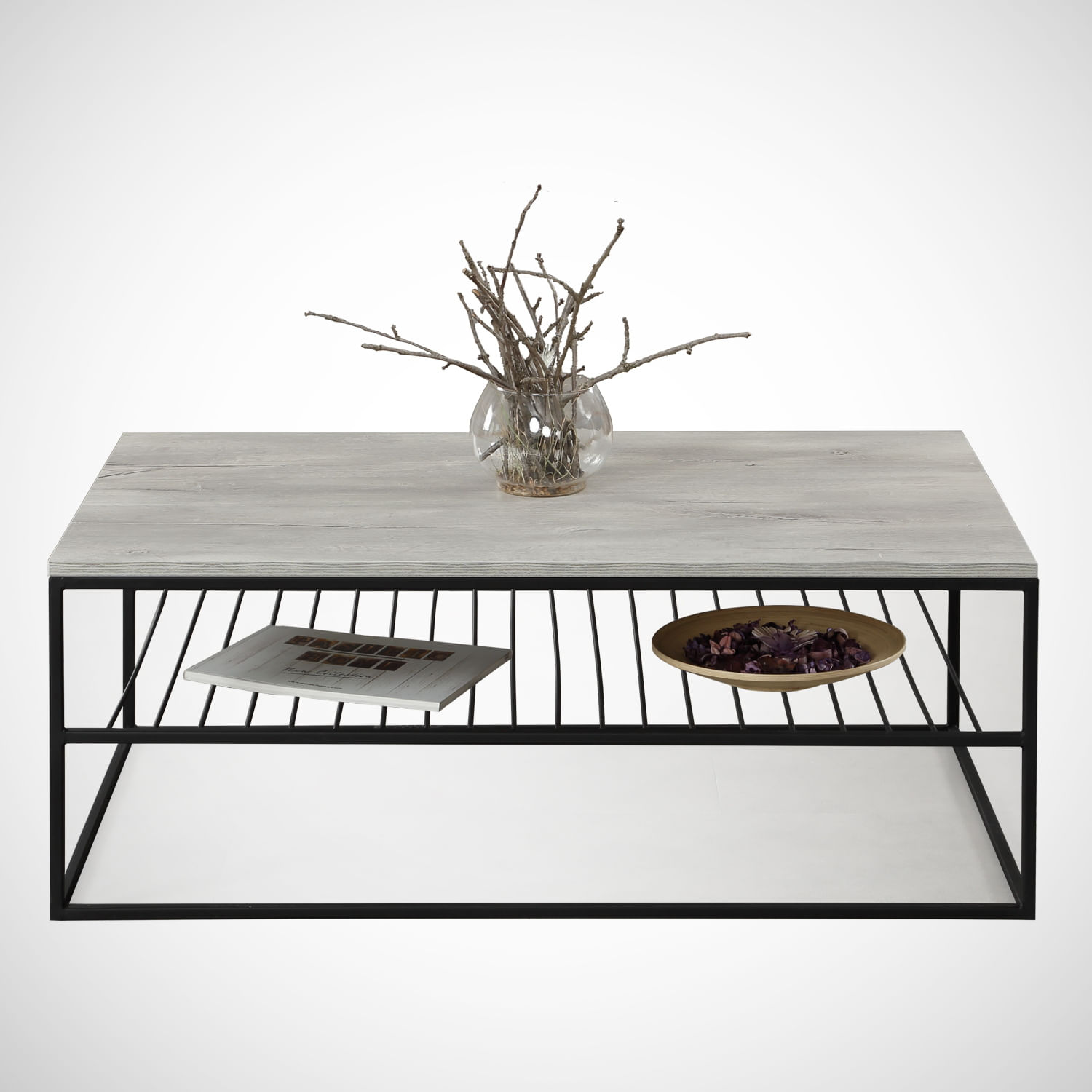 Masuta de cafea, Hanah Home, pal melaminat, stejar marin, 95x55x43 cm, 801CMY2835 — imaginea 5