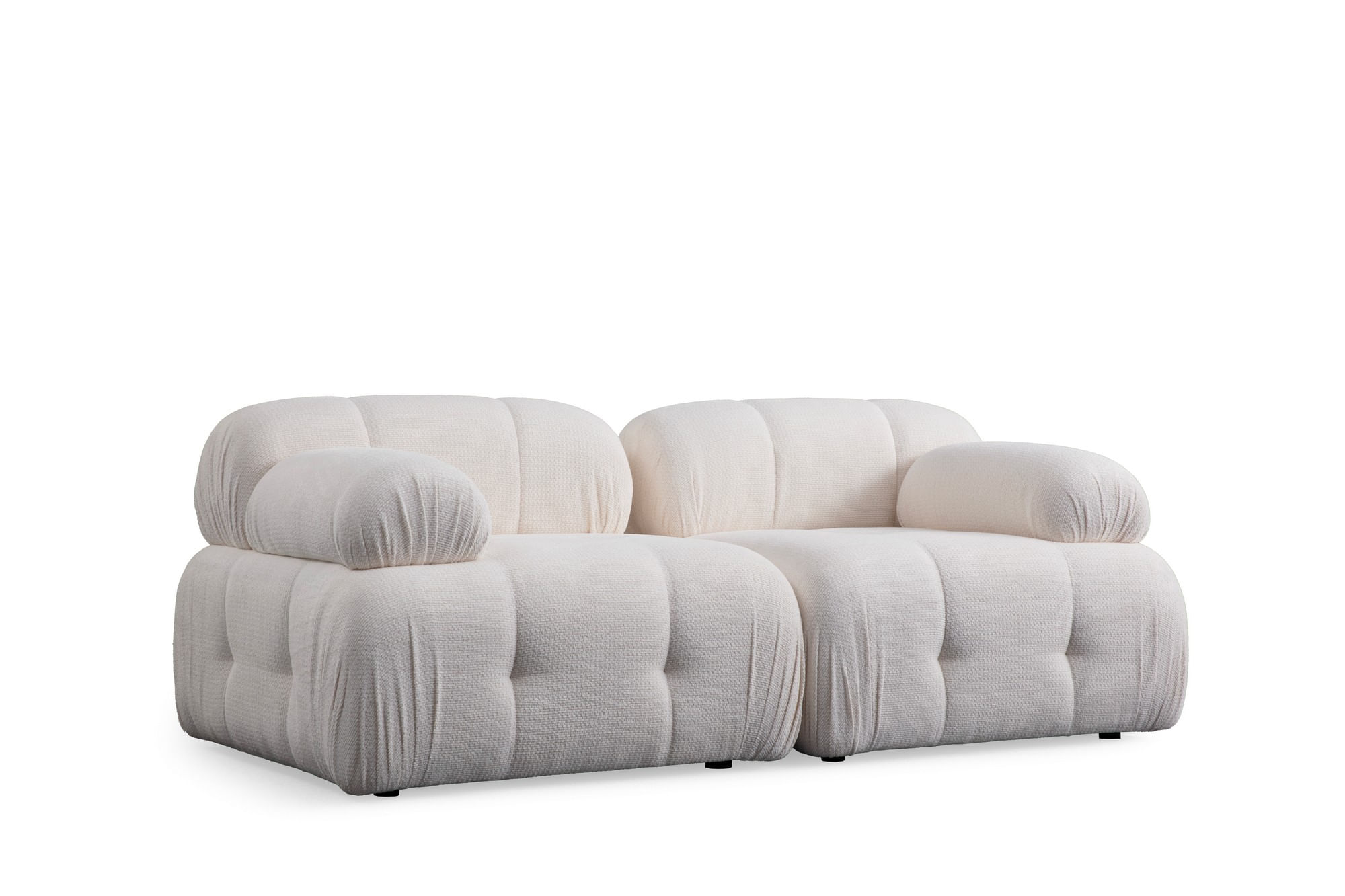 Canapea 2 locuri, Atelier Del Sofa, lemn de fag si pal, alb, 190x95x75 cm — imaginea 5