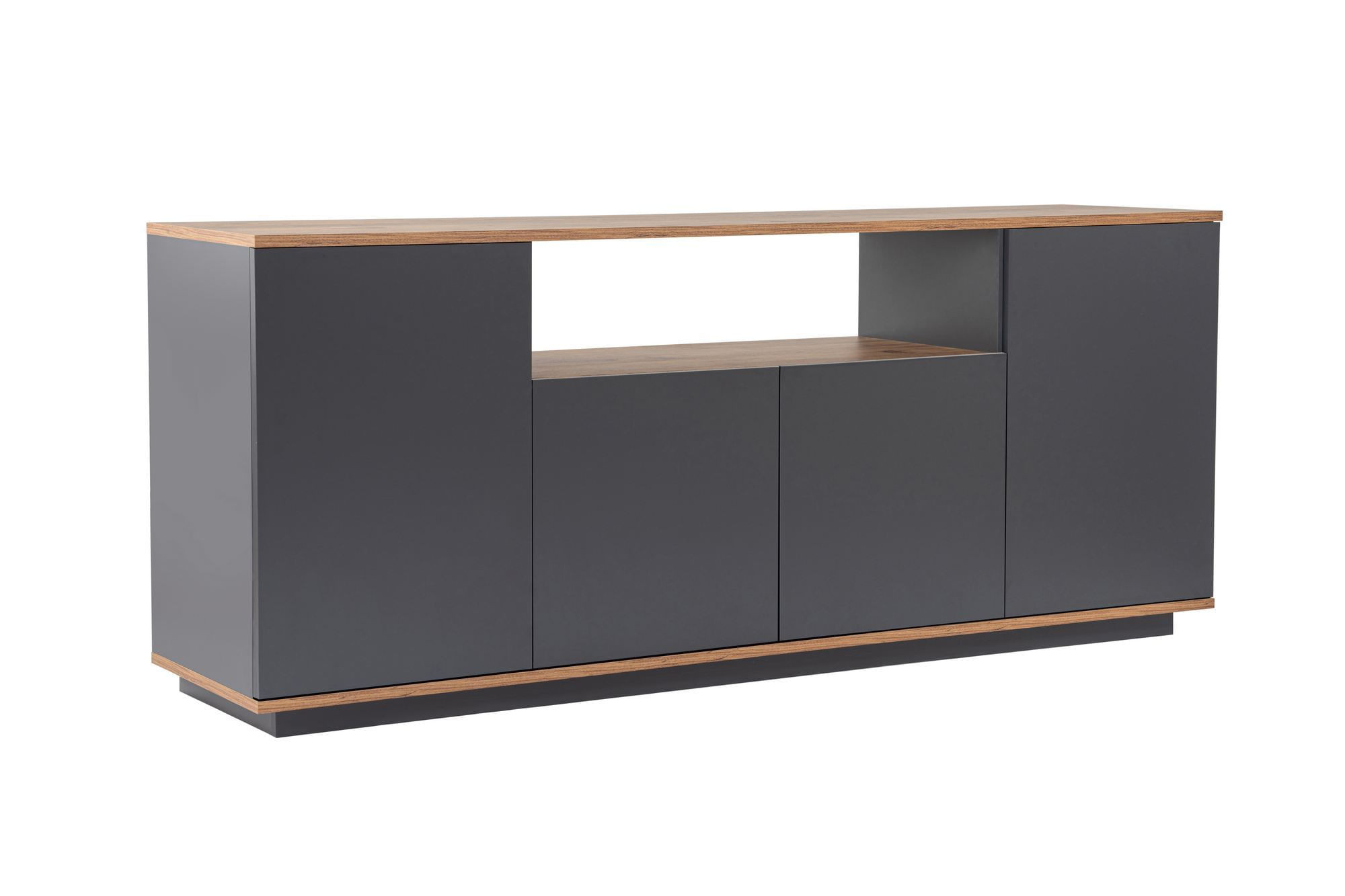 Consola, Hanah Home, pal melaminat, antracit si pin atlantic, 180x44.5x75 cm — imaginea 3