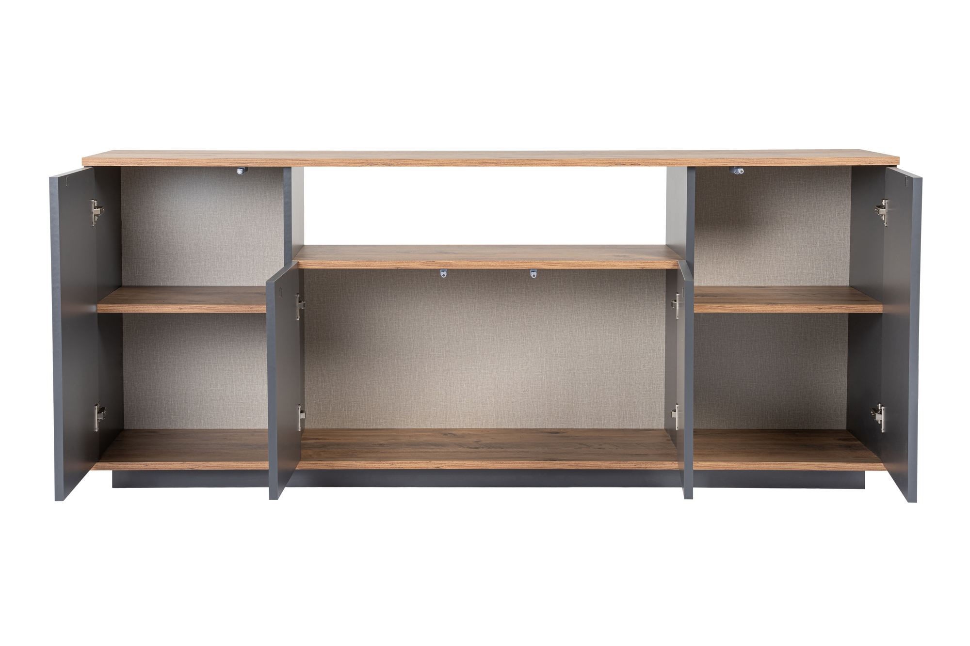 Consola, Hanah Home, pal melaminat, antracit si pin atlantic, 180x44.5x75 cm — imaginea 8