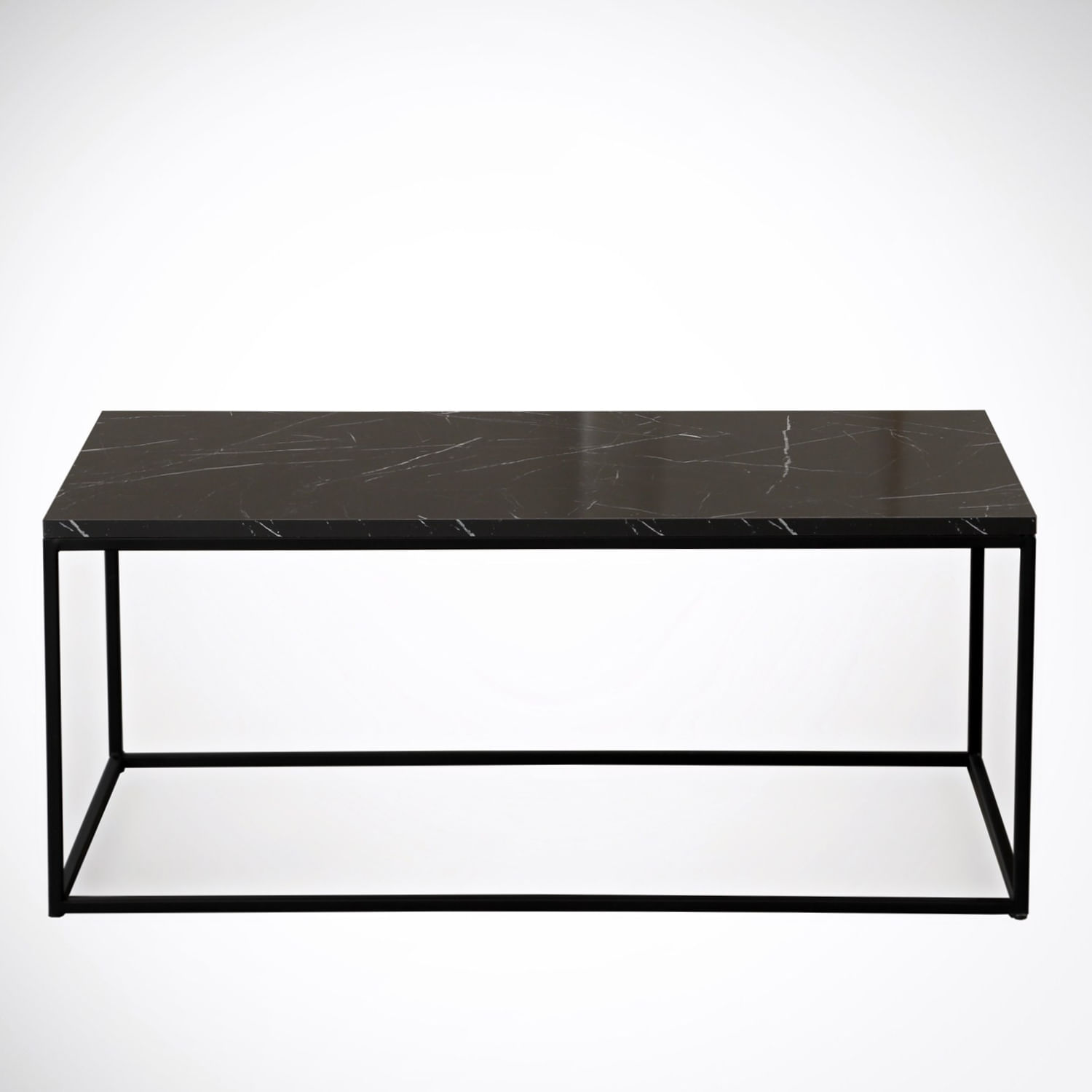 Masuta de cafea, Hanah Home, pal melaminat, negru alb, 95x55x43 cm — imaginea 6