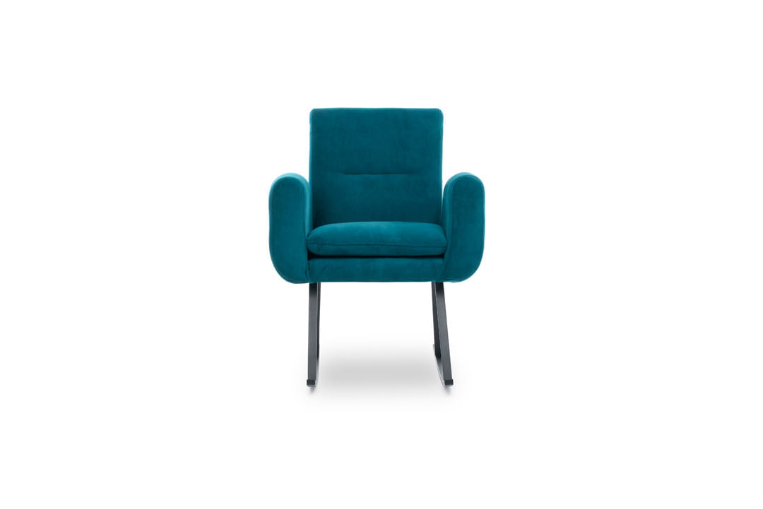 Fotoliu balansoar, Hanah Home, metal, verde petrol, 50x50x99 cm — imaginea 4
