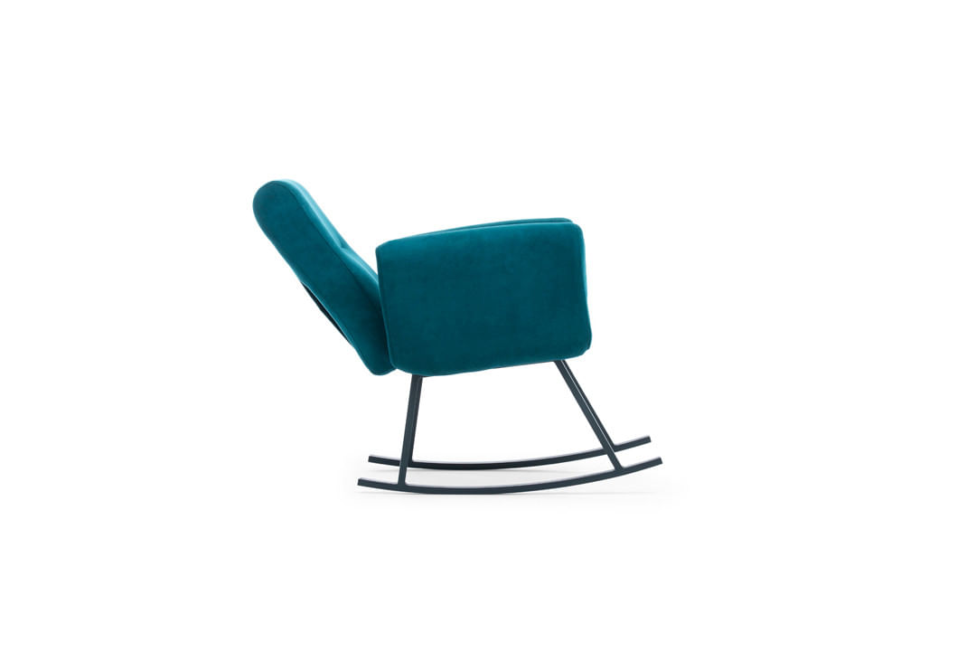 Fotoliu balansoar, Hanah Home, metal, verde petrol, 50x50x99 cm — imaginea 6