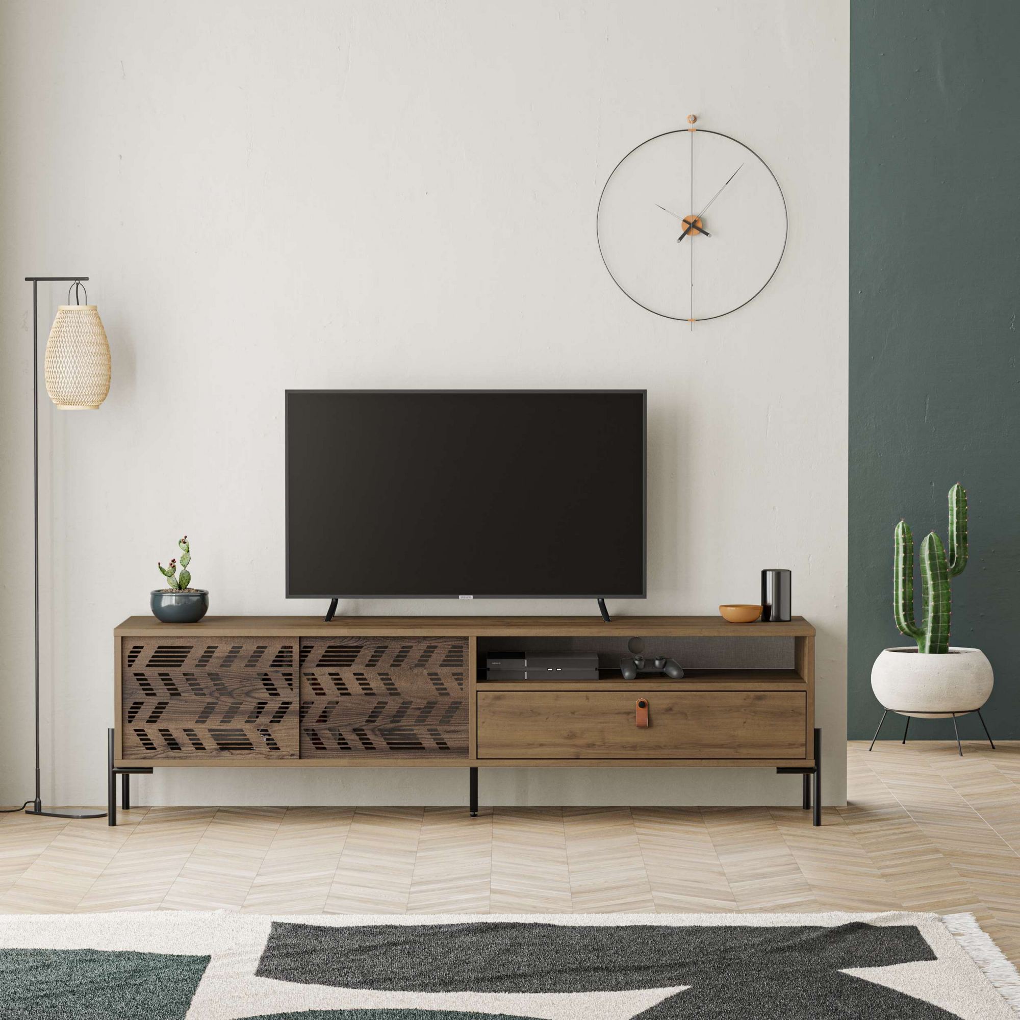 Comoda tv, Hanah Home, pal melaminat, hitit, 170x45x48.6 cm — imaginea 4