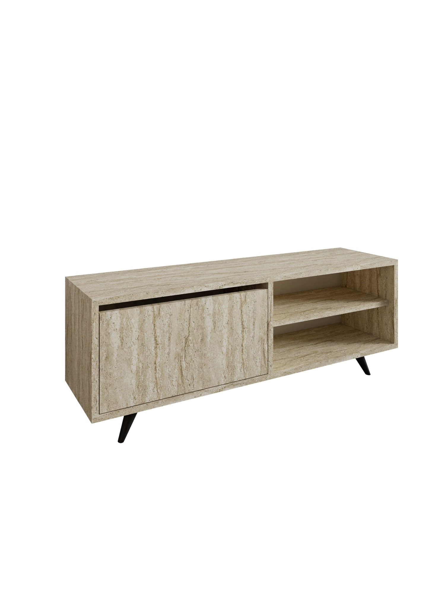 Comoda tv, Hanah Home, pal melaminat, travertin, 120x35x47 cm — imaginea 4