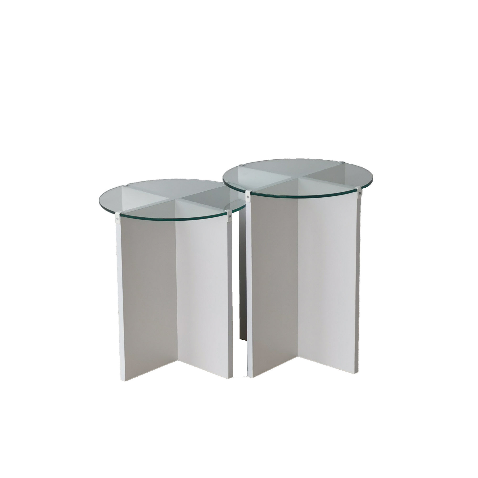 Set masute de cafea, Hanah Home, sticla calita, alb, 40x45 cm, 40x50 cm — imaginea 5