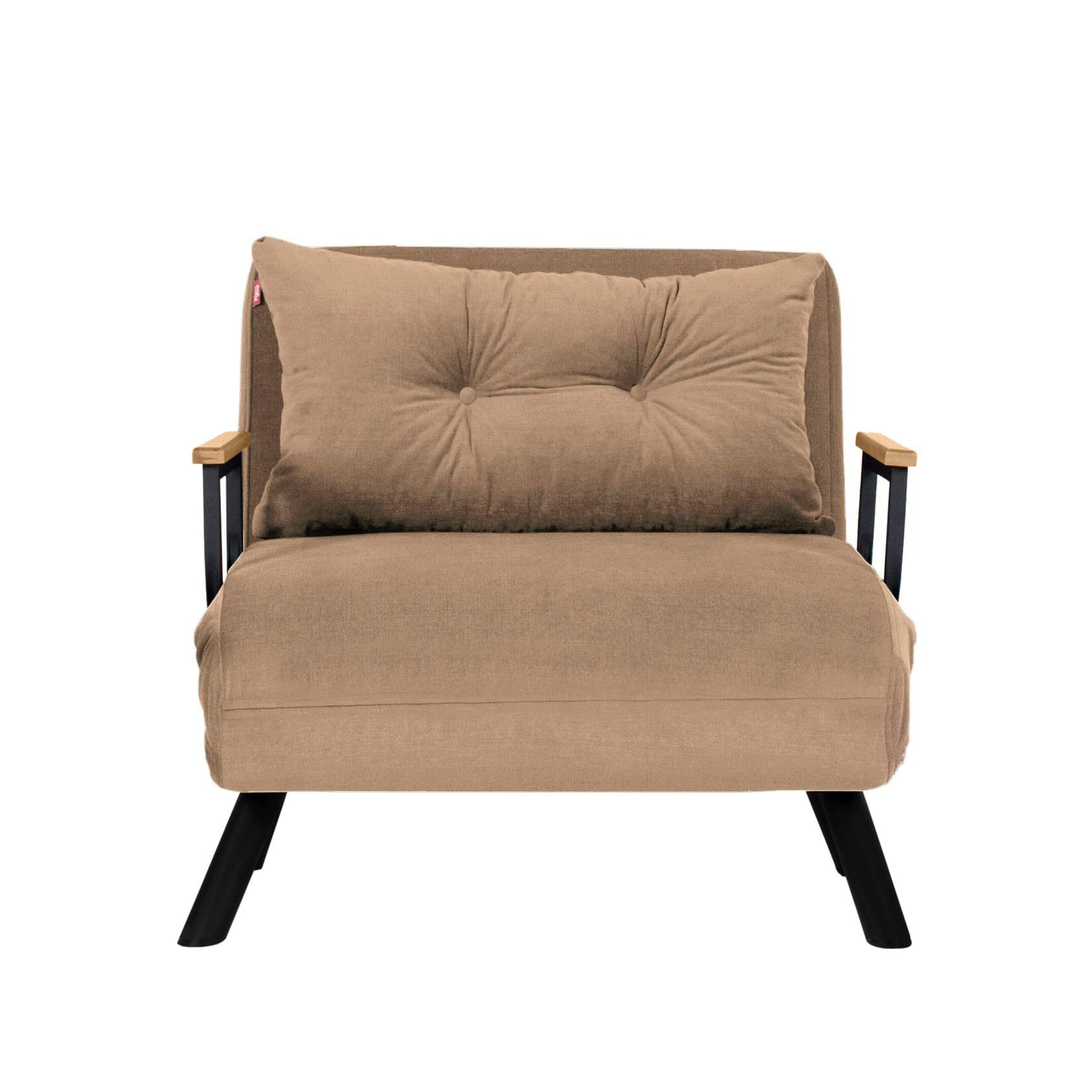 Canapea extensibila, Atelier Del Sofa, metal, maro deschis, 175x60 cm — imaginea 4