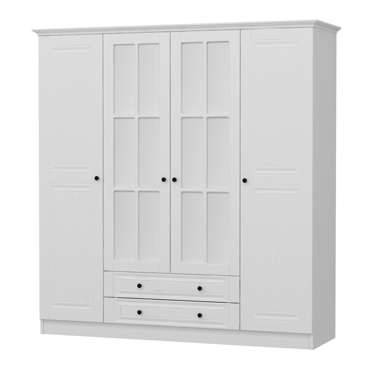 Sifonier, Hanah Home, pal melaminat, alb, 180x52x210 cm, 506MNR2559 — imaginea 8