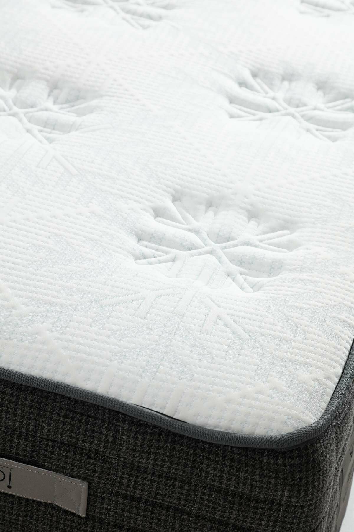 Saltea, Hanah Home, poliester-viscoza-lana, gri, 180x200 cm, arcuri pocket — imaginea 2