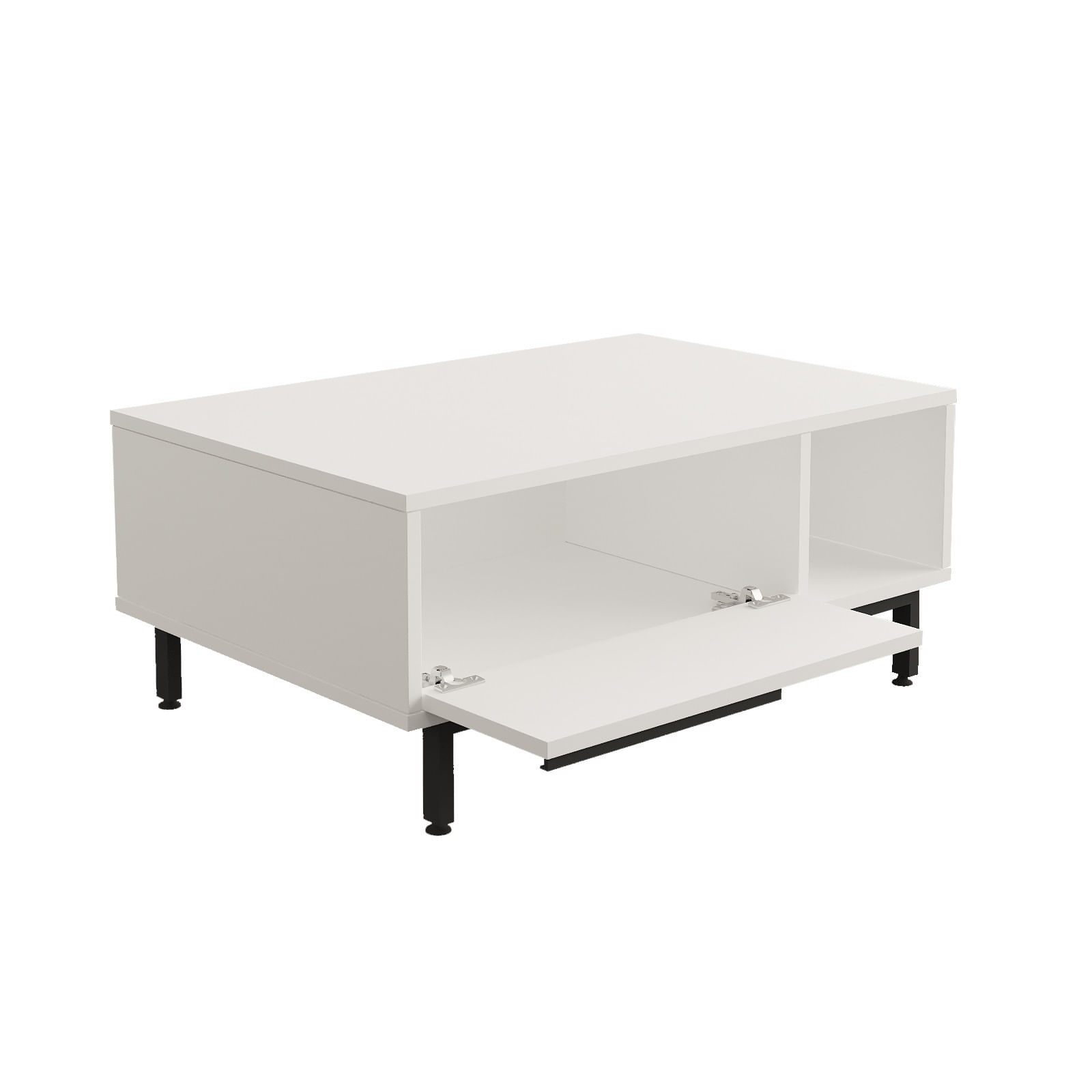 Masuta de cafea, Hanah Home, pal melaminat, alb, 90x60x37.6 cm — imaginea 2