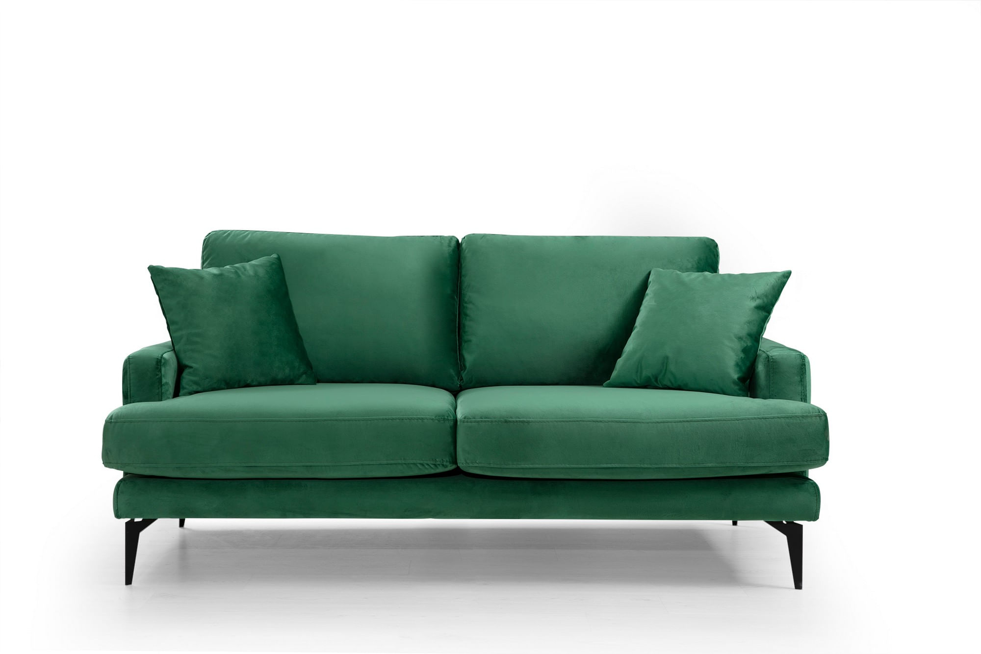 Canapea 2 locuri, Hanah Home, lemn fag si pal, verde, 175x90x88 cm — imaginea 2