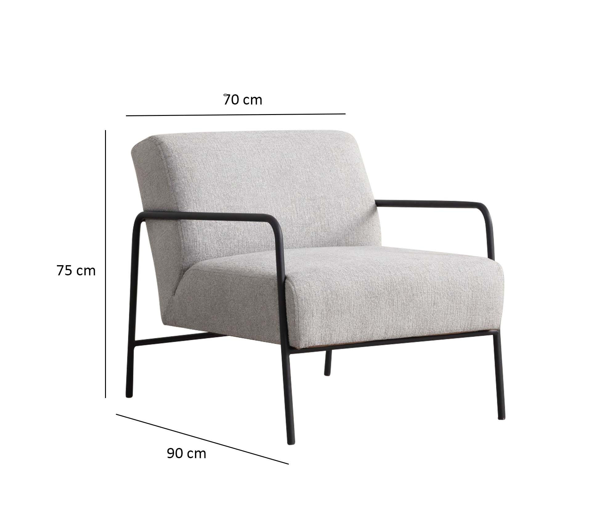 Fotoliu, Hanah Home, lemn fag si pal, gri, 70x90x75 cm — imaginea 3