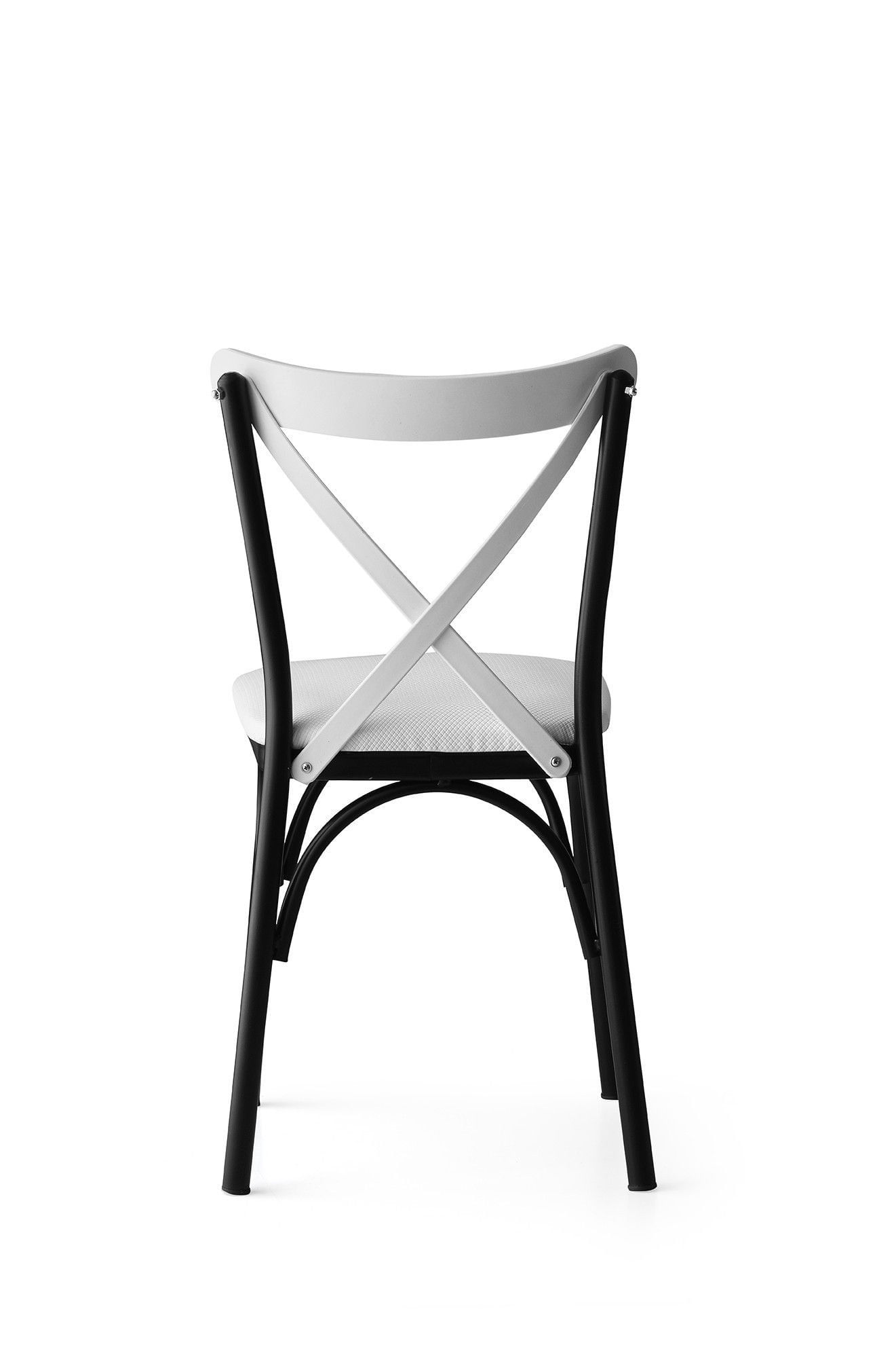 Set scaune, Hanah Home, metal, alb, 42x42x84 cm, piele pu — imaginea 2