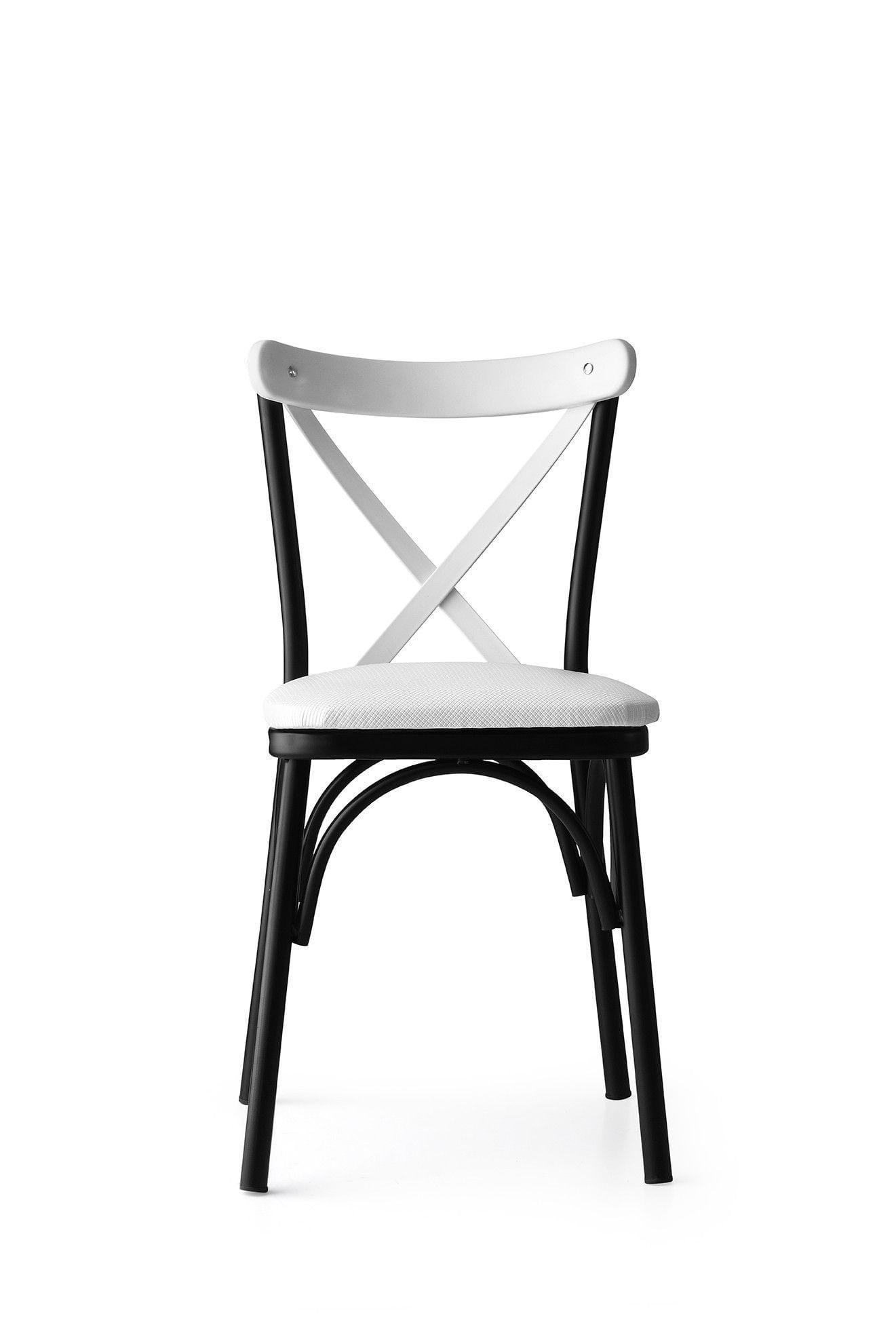 Set scaune, Hanah Home, metal, alb, 42x42x84 cm, piele pu — imaginea 5