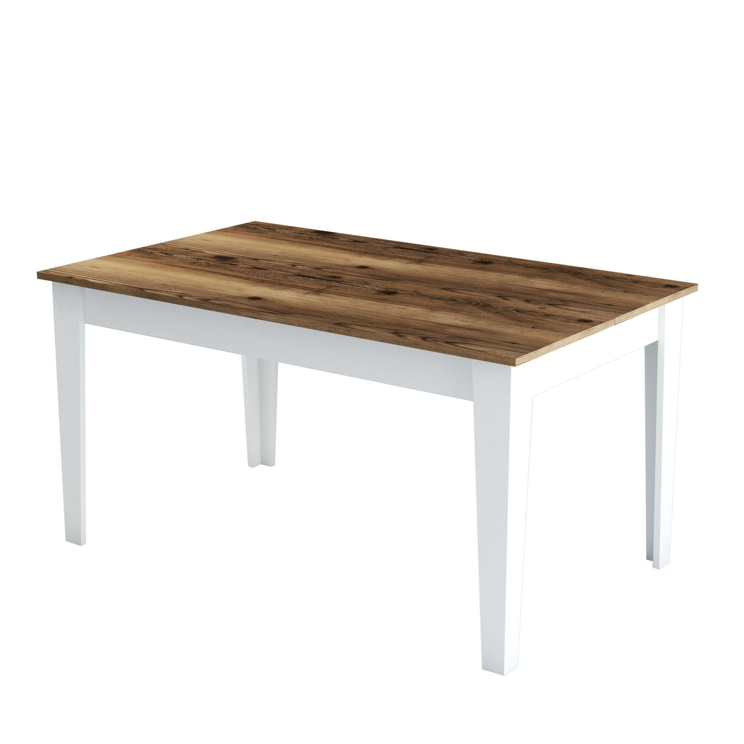Masa dining, Hanah Home, pal melaminat, nuc, alb, 145x88x75 cm — imaginea 2