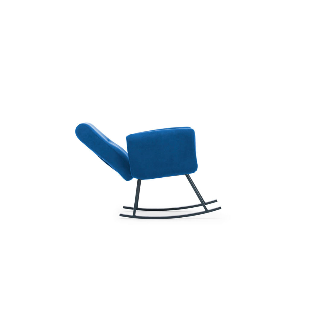 Fotoliu balansoar, Atelier Del Sofa, metal, albastru, 50x50x99 cm — imaginea 2
