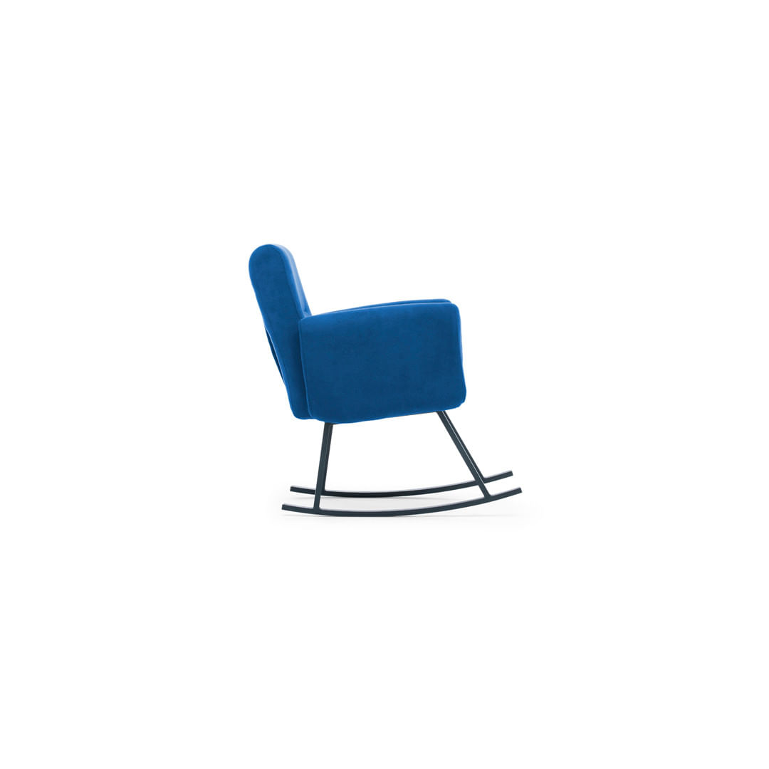 Fotoliu balansoar, Atelier Del Sofa, metal, albastru, 50x50x99 cm — imaginea 5
