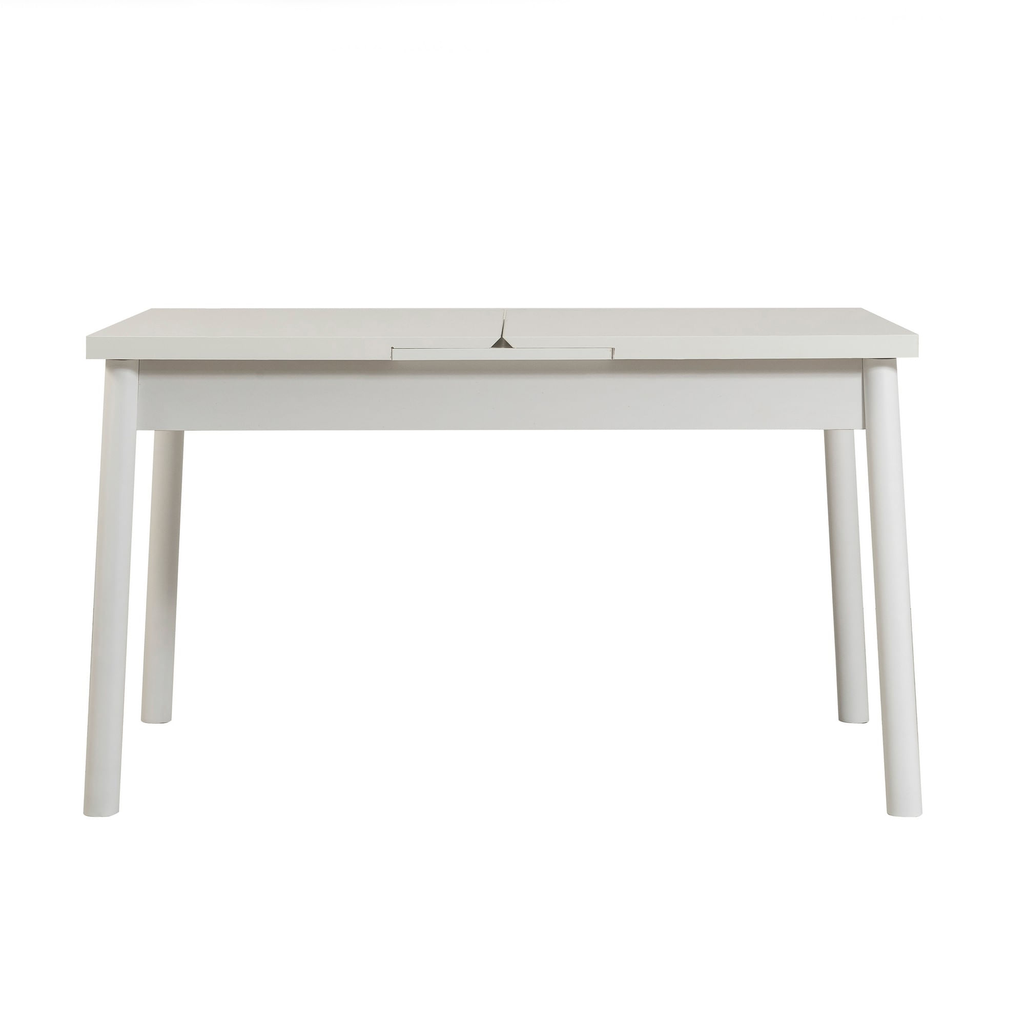 Masa extensibila, Hanah Home, panou de particule melaminat, alb, 120-153x75x77 cm — imaginea 2