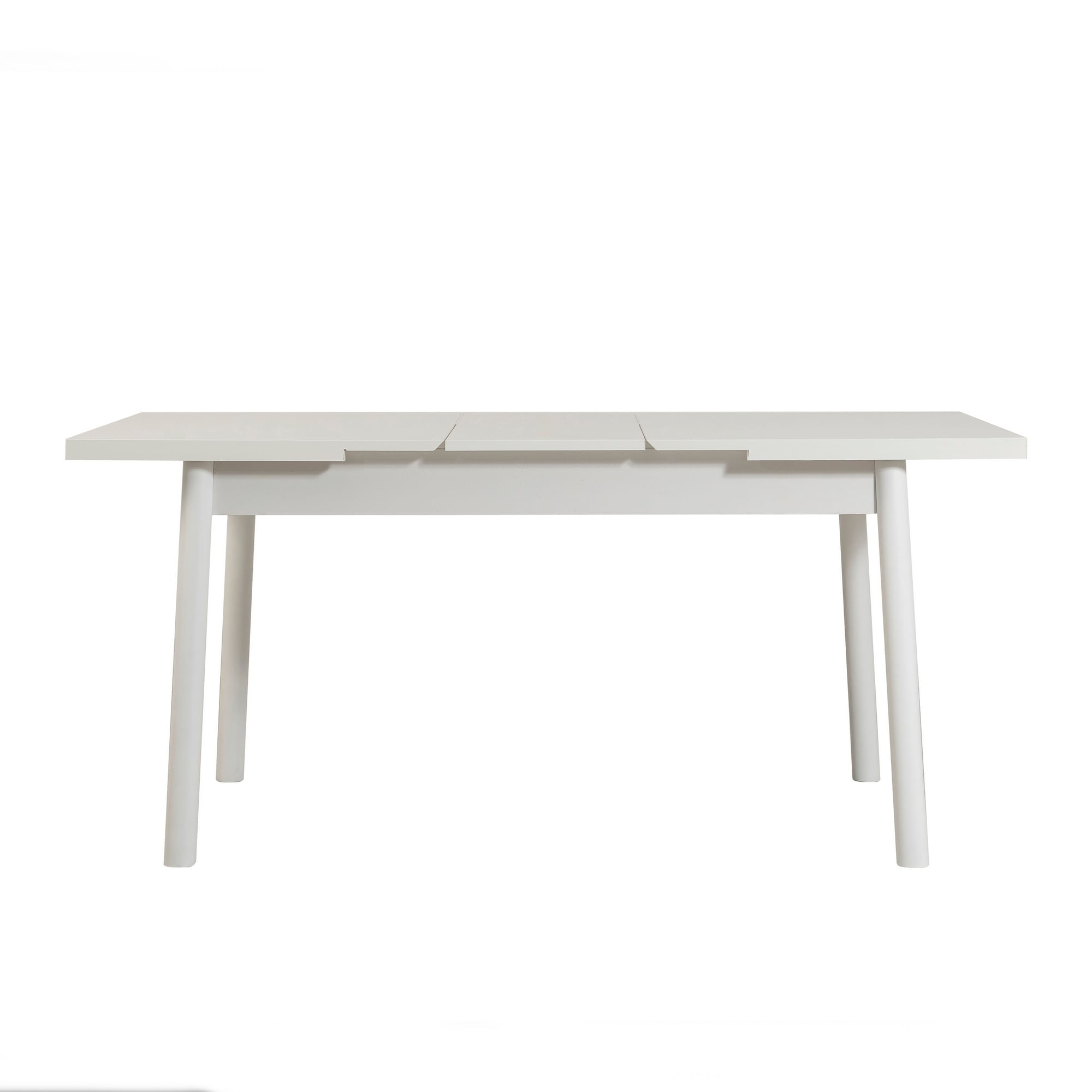 Masa extensibila, Hanah Home, panou de particule melaminat, alb, 120-153x75x77 cm — imaginea 3