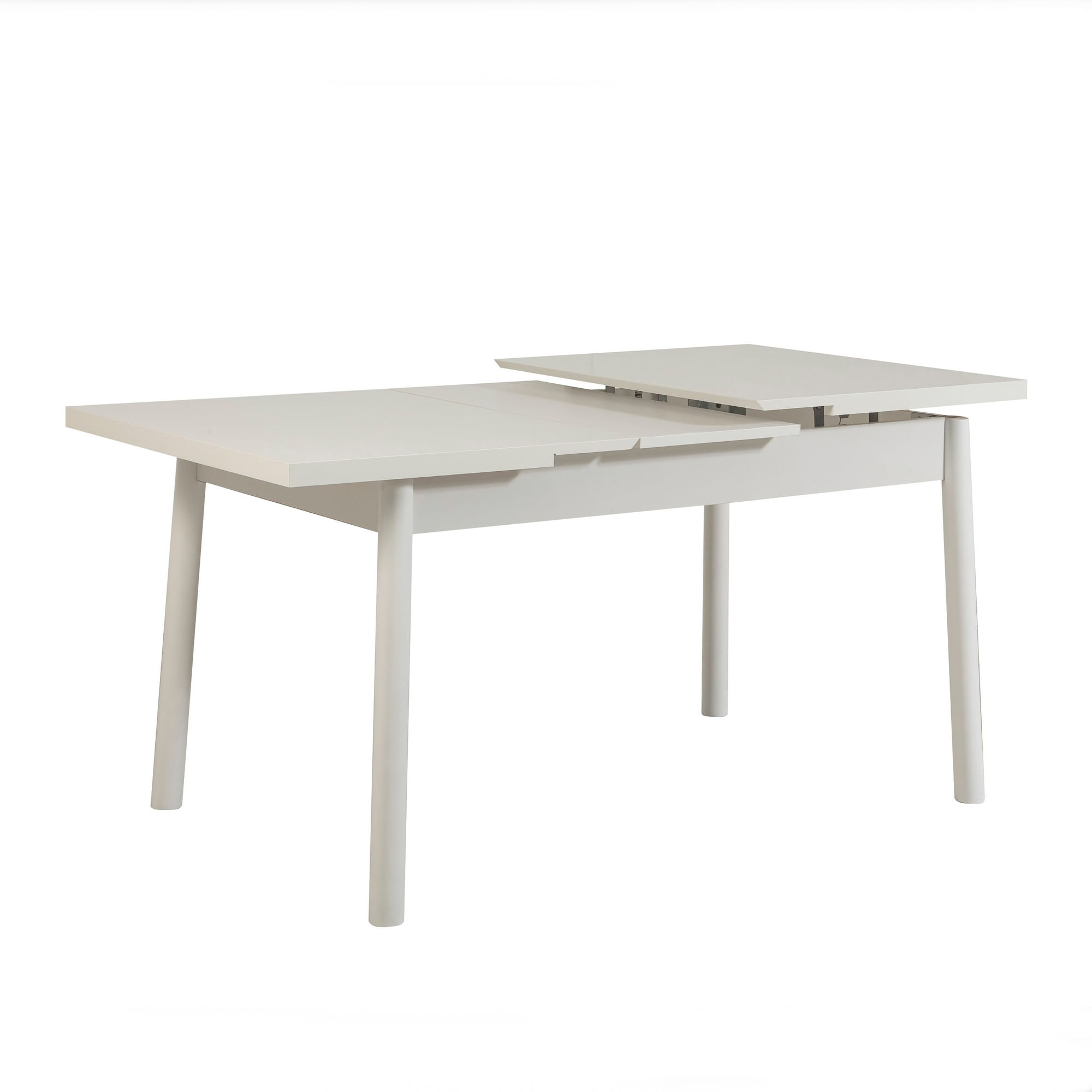 Masa extensibila, Hanah Home, panou de particule melaminat, alb, 120-153x75x77 cm — imaginea 4
