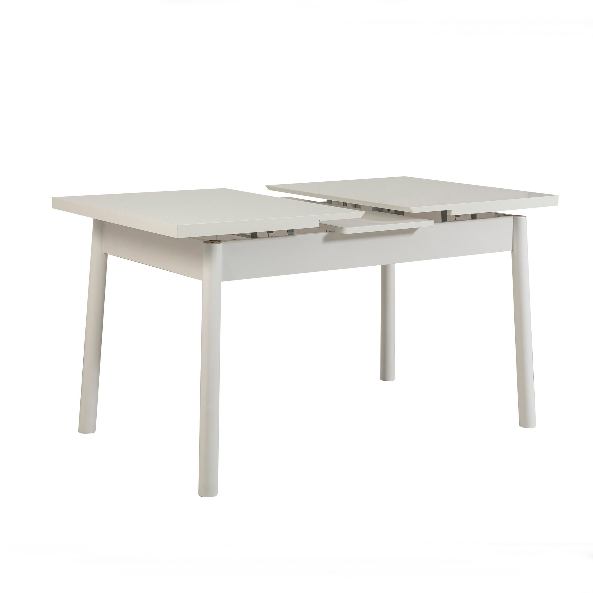Masa extensibila, Hanah Home, panou de particule melaminat, alb, 120-153x75x77 cm — imaginea 5