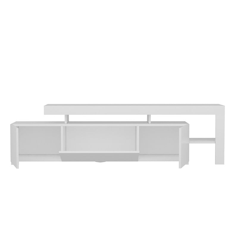 Comoda tv, Hanah Home, pal melaminat, alb, 192x53x37 cm, led - 2 | YEO
