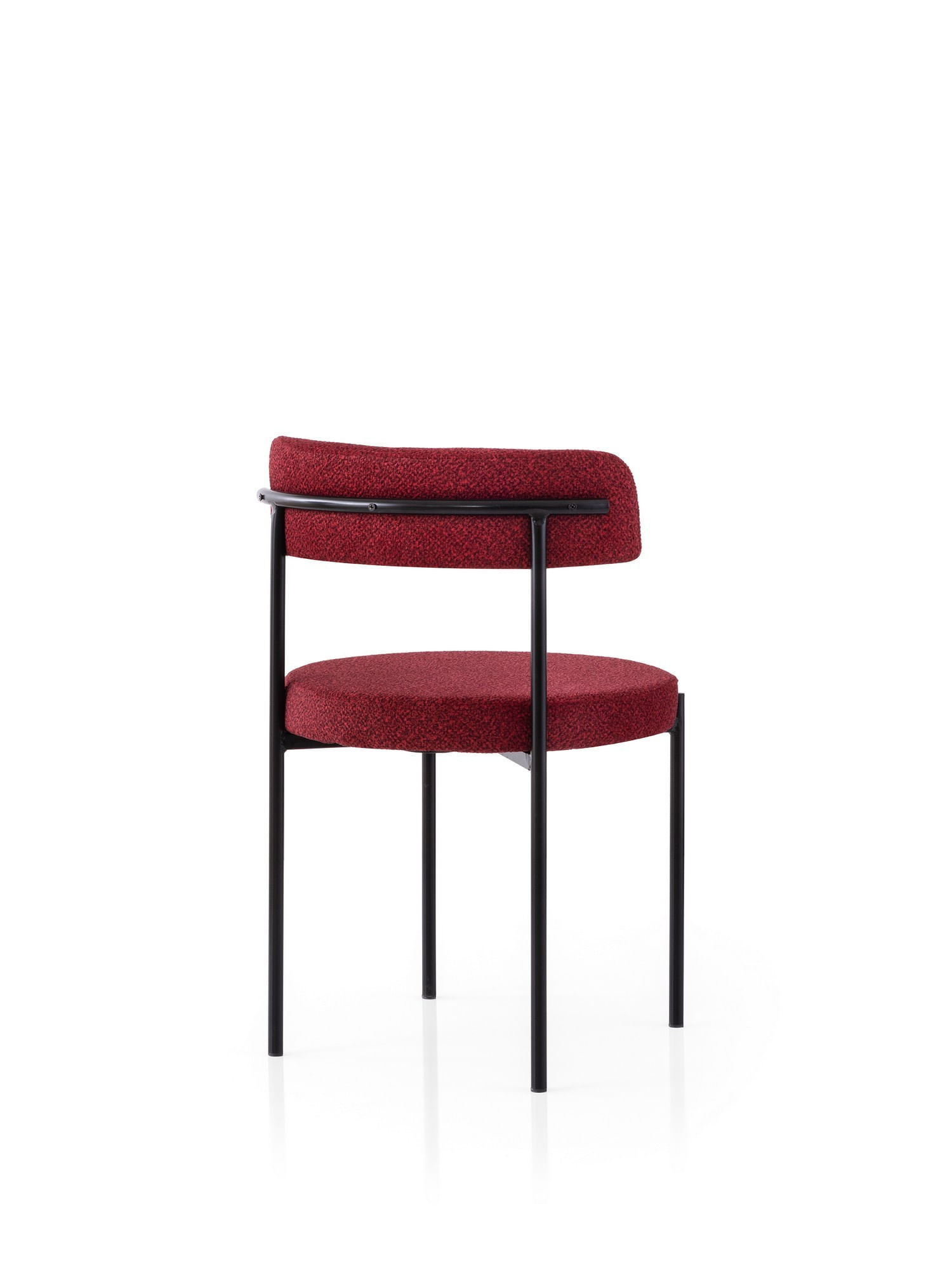 Set scaune, Hanah Home, fier, negru rosu, 48.5x50.5x75.5 cm