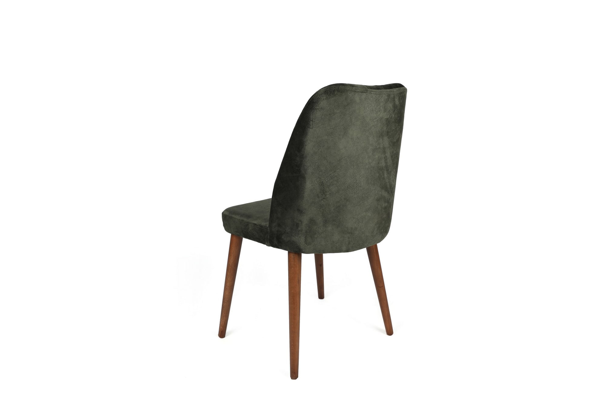 Set scaune, Hanah Home, catifea, kaki si nuc, 50x49x90 cm — imaginea 2