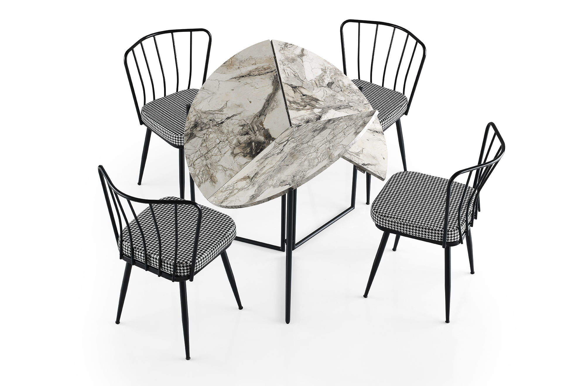 Masa de dining, Hanah Home, panou de particule melaminat, pin atlantic, 100x100x72 cm