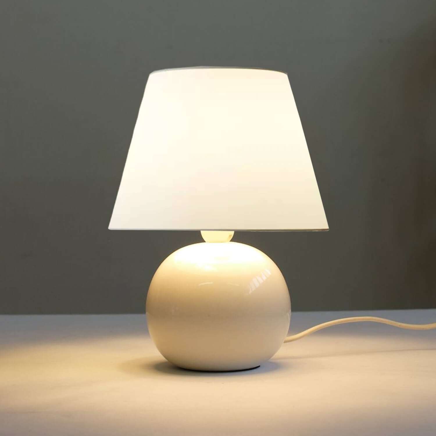 Veioza, Opviq, metal, crem, 22x22x30 cm, 780SGN4739