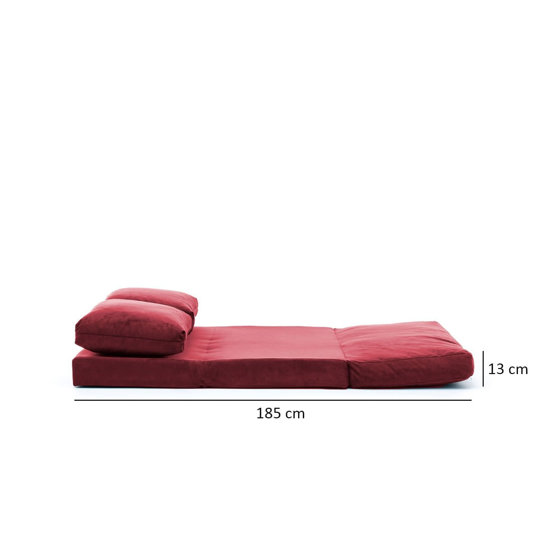 Canapea extensibila, Hanah Home, metal, maro, 185x120 cm — imaginea 3