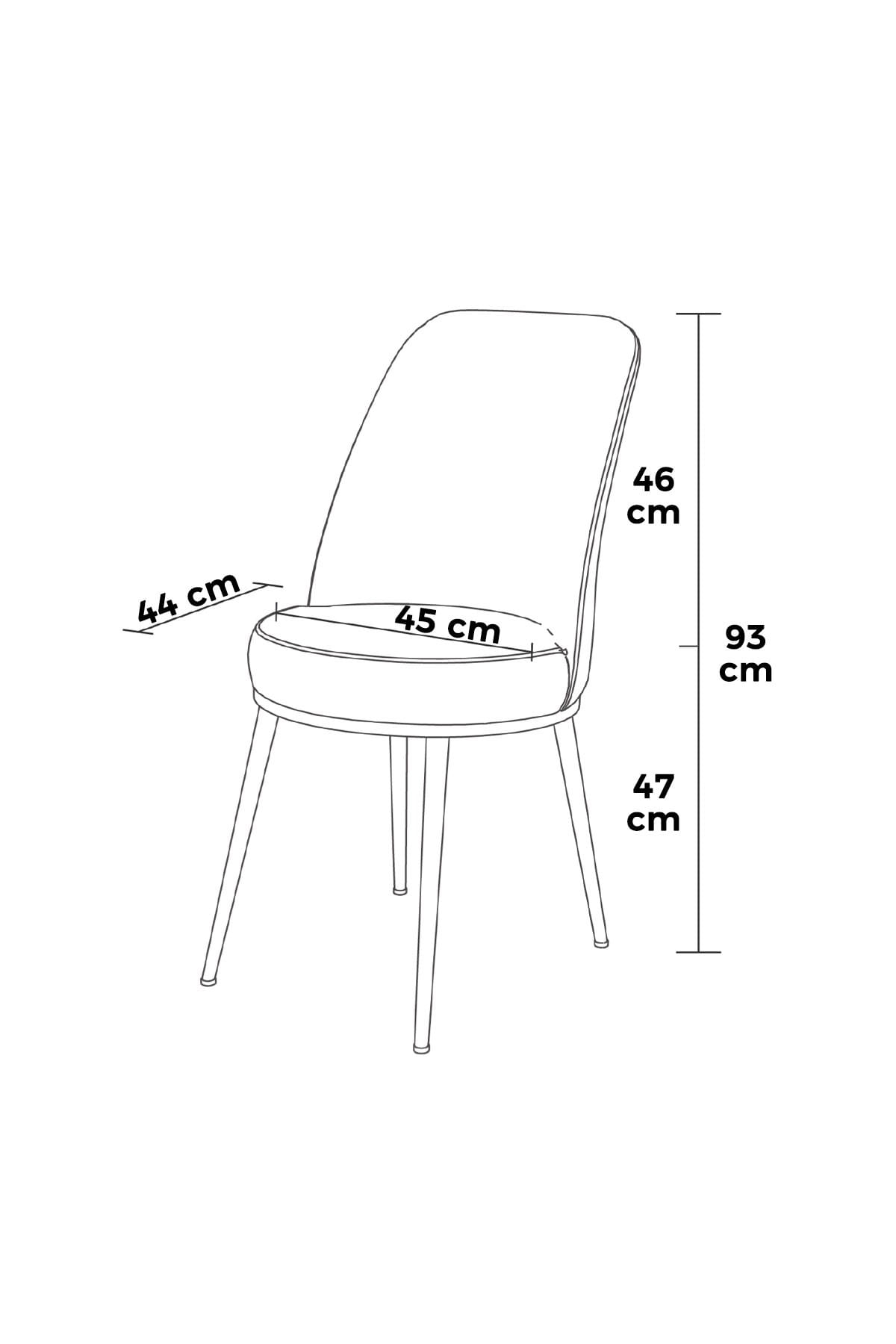 Set scaune, Hanah Home, metal, negru auriu, 45x42x91 cm