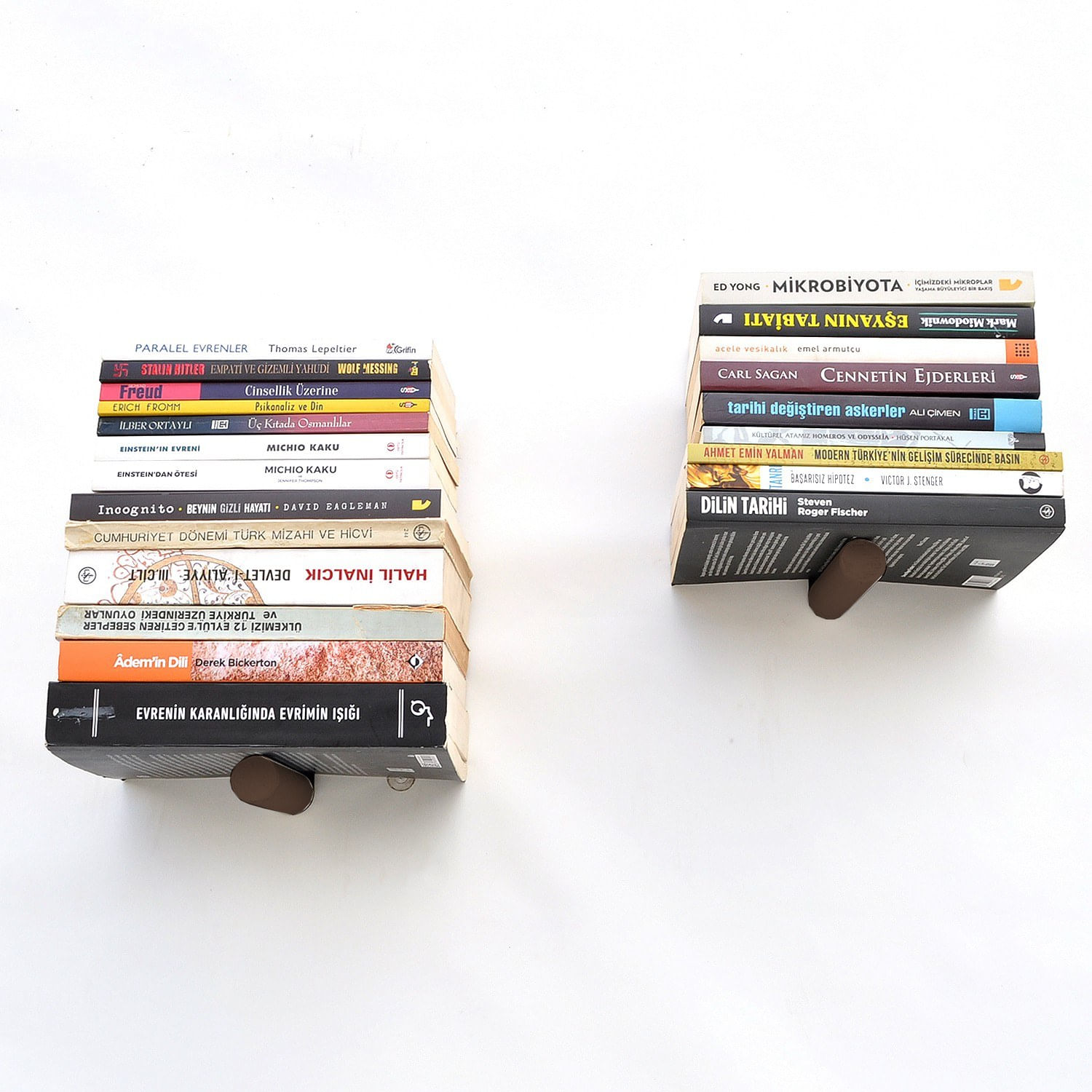 Raft de perete, Hanah Home, lemn de carpen, metal, maro si negru, 21x15x6 cm — imaginea 3