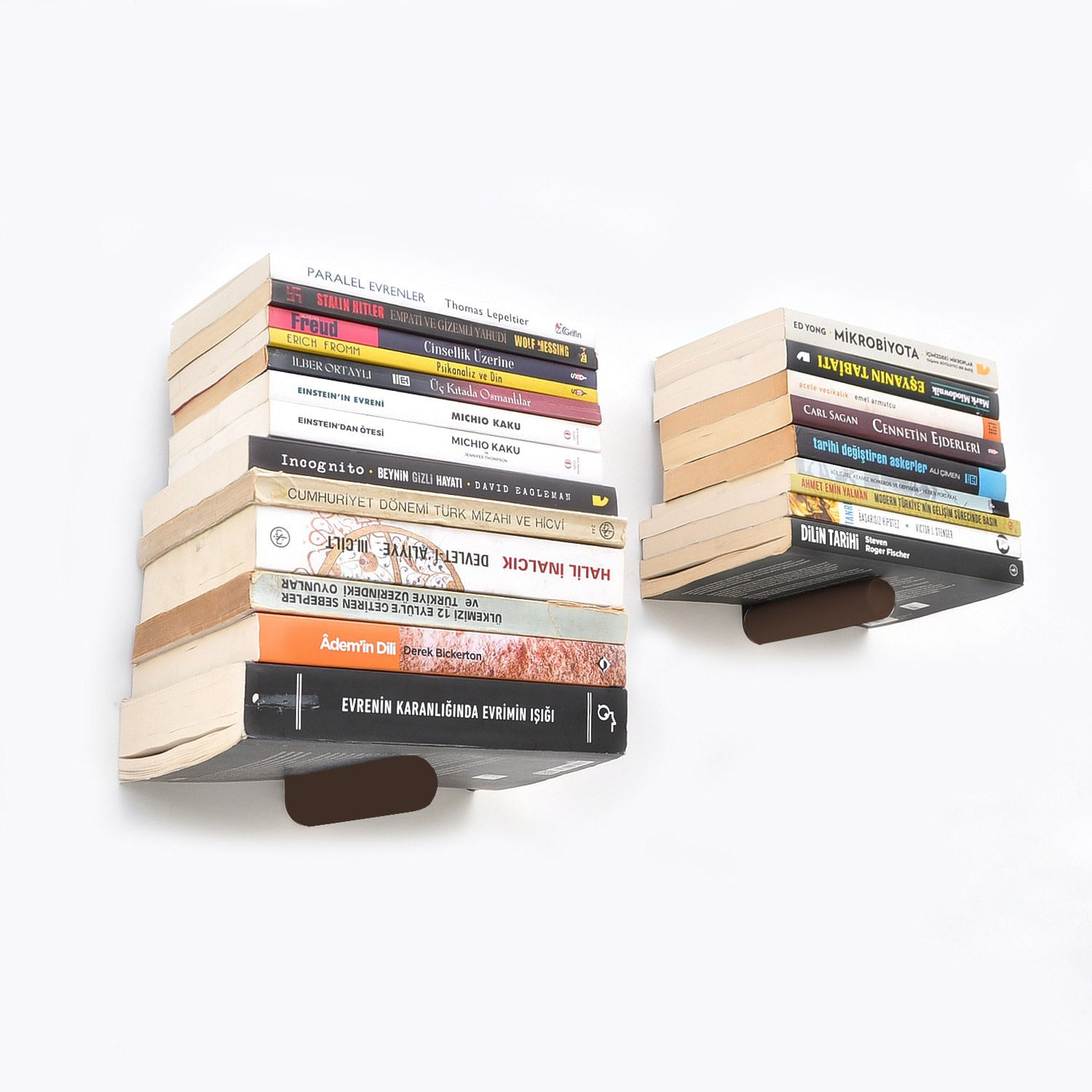Raft de perete, Hanah Home, lemn de carpen, metal, maro si negru, 21x15x6 cm — imaginea 6