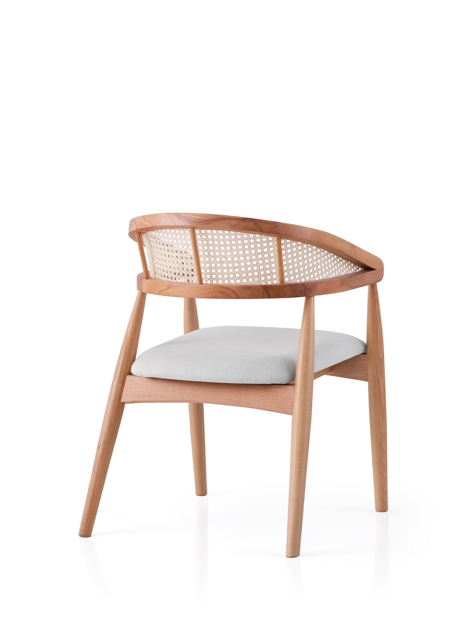 Scaun, Hanah Home, lemn fag, stejar crem, 53x53x75 cm — imaginea 2