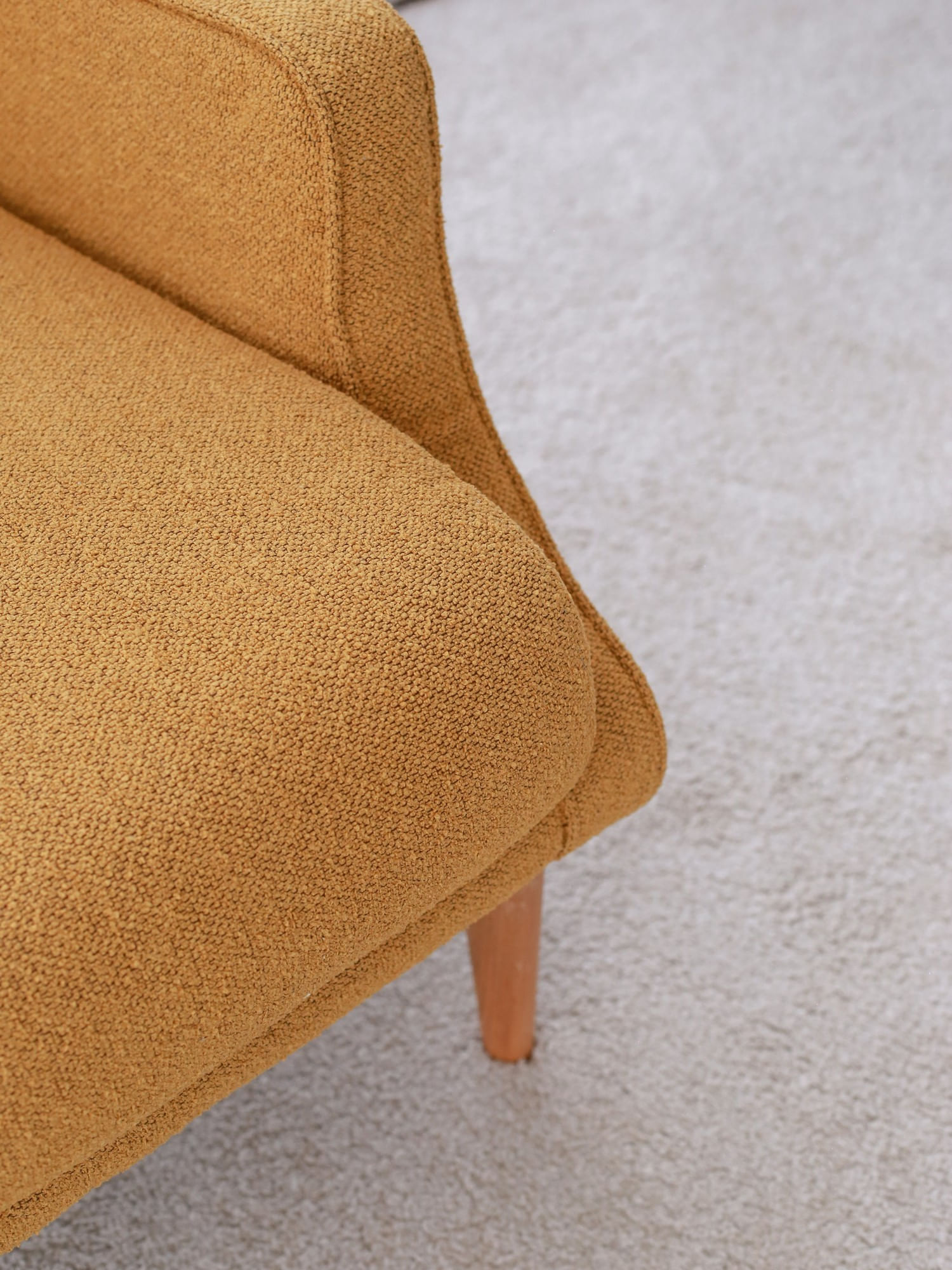 Fotoliu, Atelier Del Sofa, teddy, mustar, 78x94x70 cm