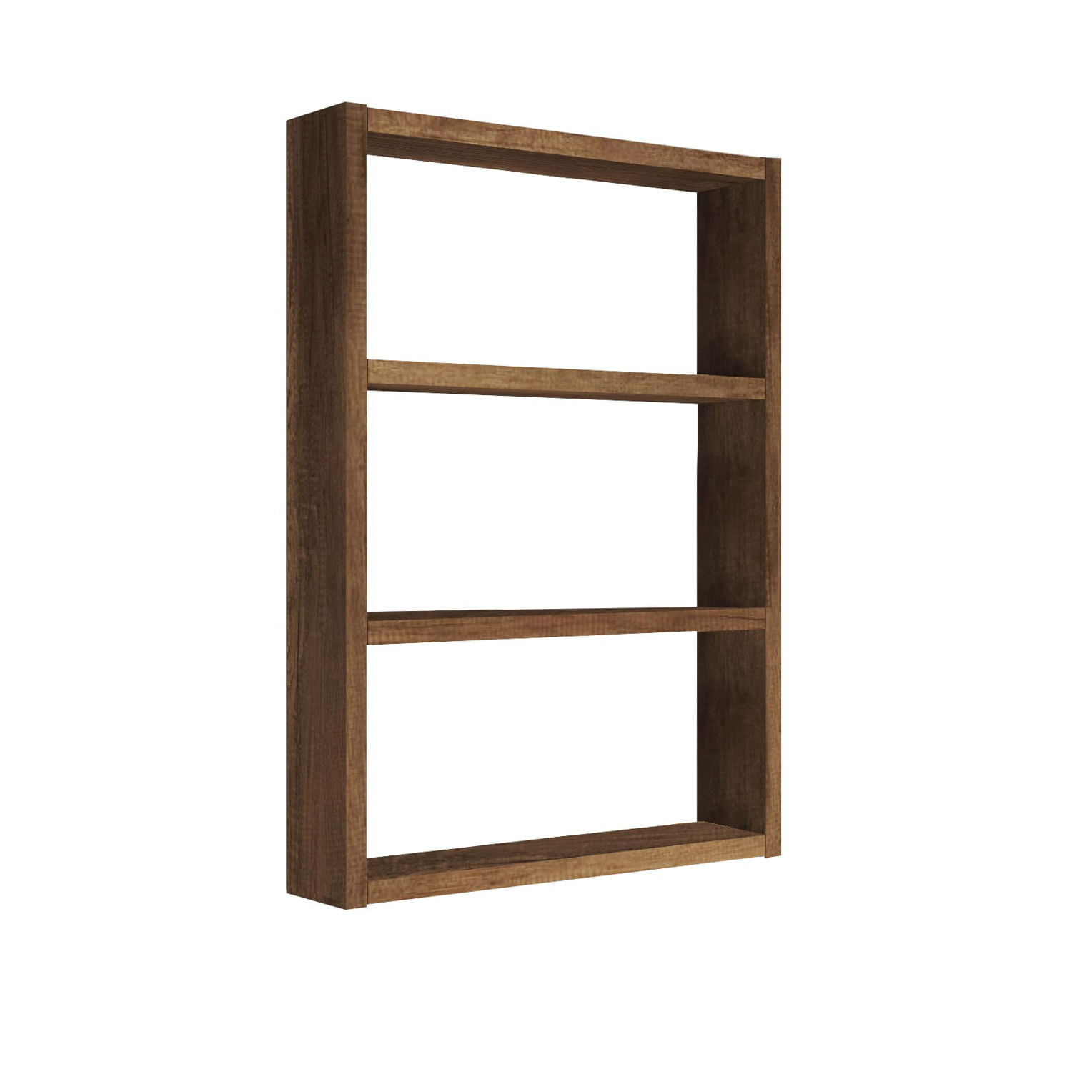 Raft de perete, Hanah Home, panou de particule melaminat, nuc, 43.2x9x60 cm — imaginea 4