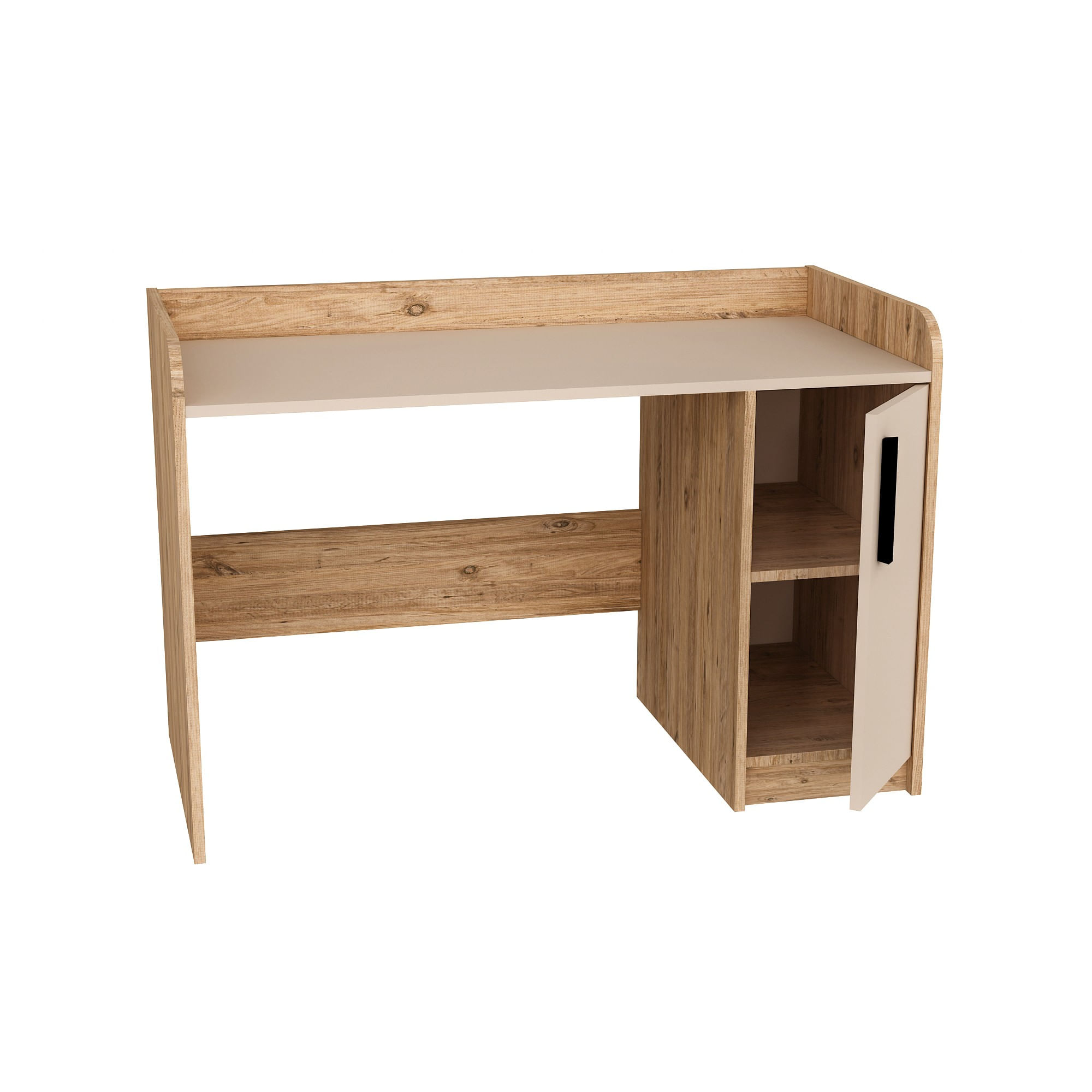 Birou, Hanah Home, pal melaminat, pin atlantic bej, 123.6x83x60 cm